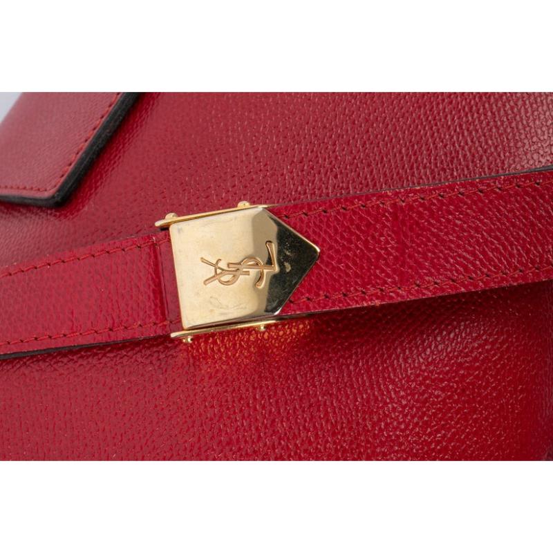 Yves Saint Laurent Red Leather Bag For Sale 2