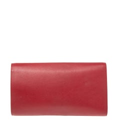 Yves Saint Laurent Rote Belle De Jour-Clutch aus Leder