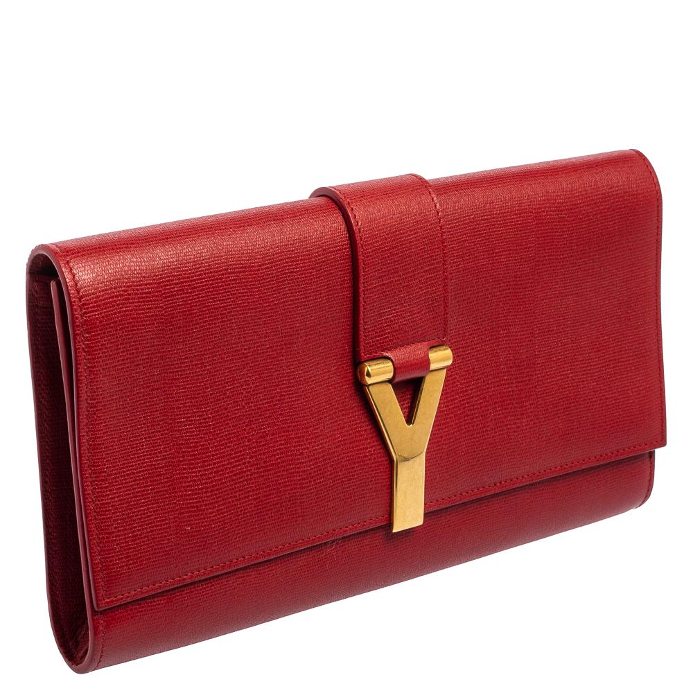 ysl red clutch