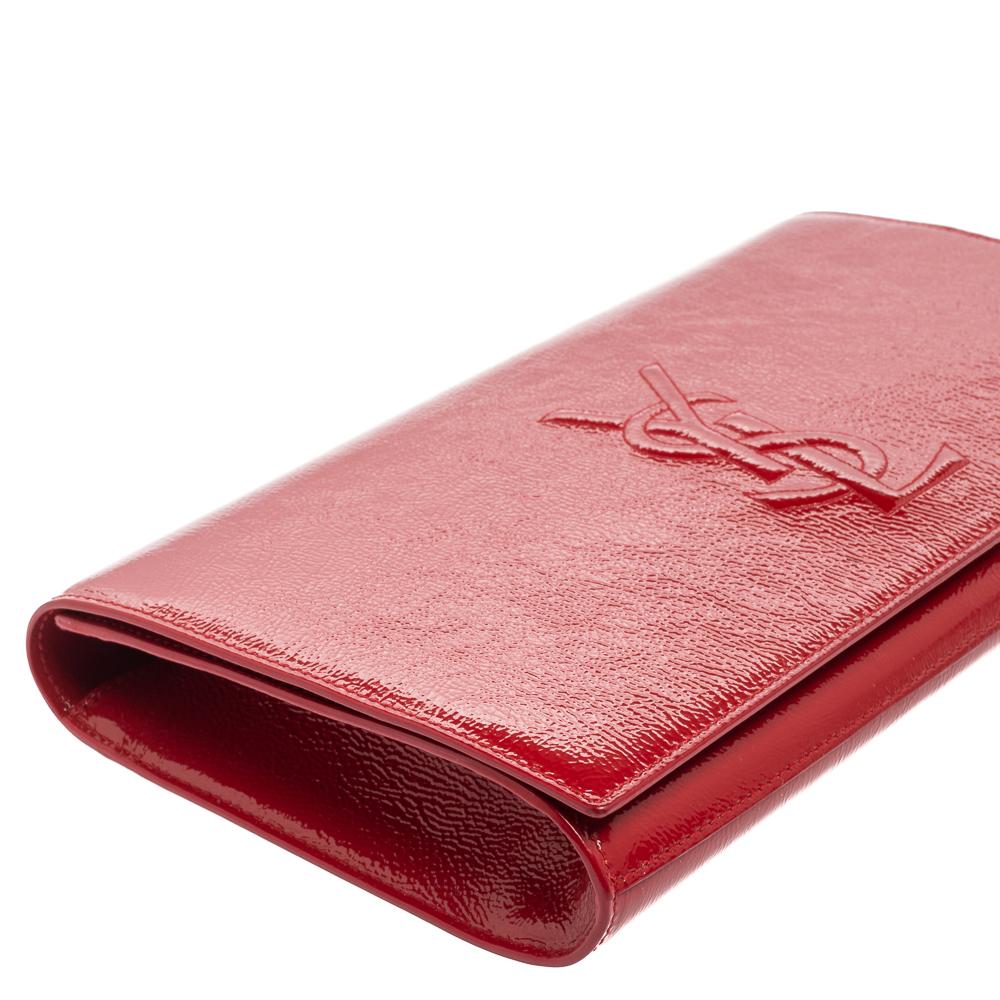 Yves Saint Laurent Red Patent Leather Belle De Jour Clutch 6