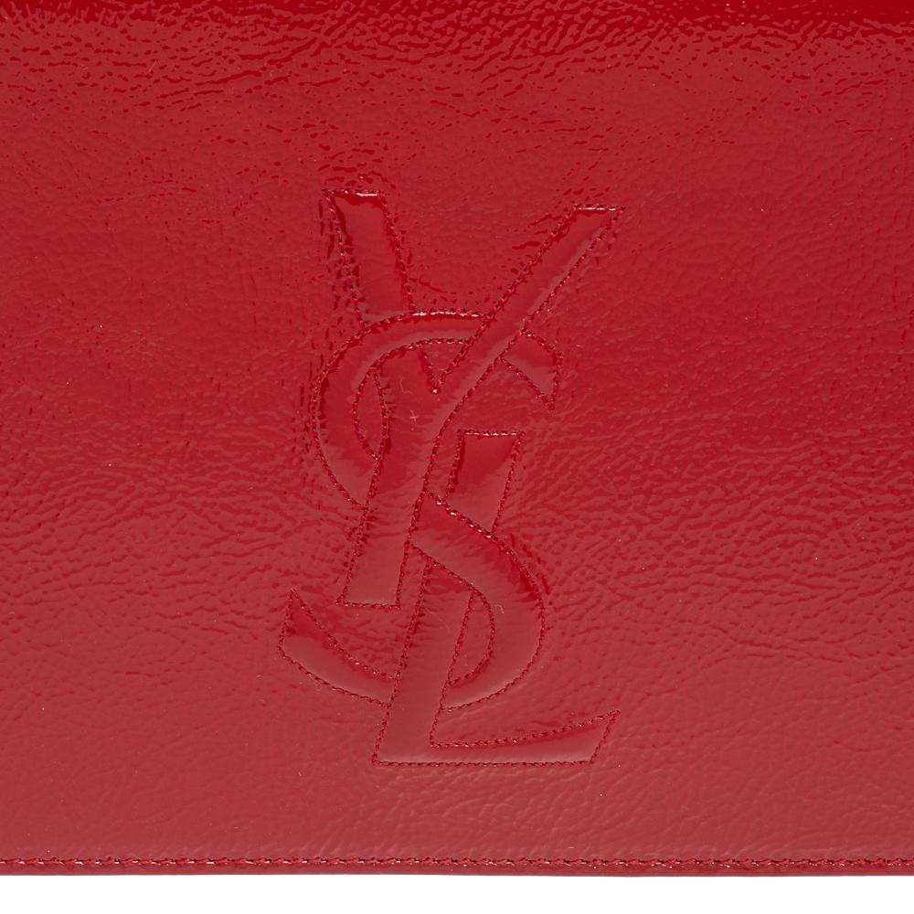 Yves Saint Laurent Red Patent Leather Belle De Jour Clutch 1