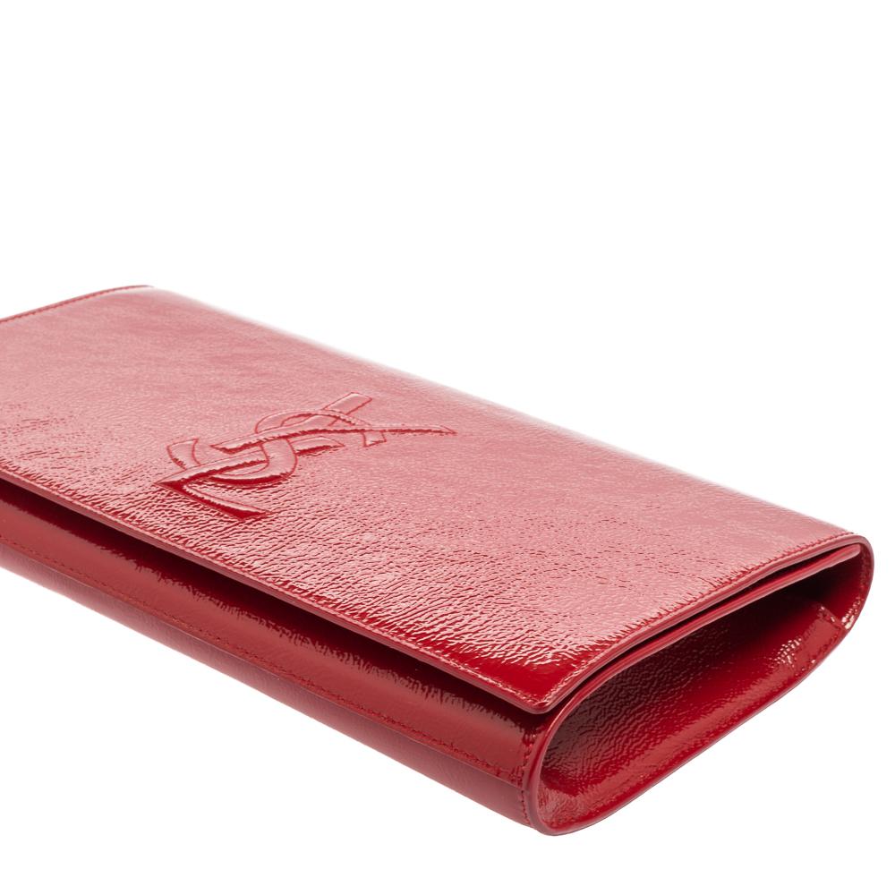 Yves Saint Laurent Red Patent Leather Belle De Jour Clutch 2