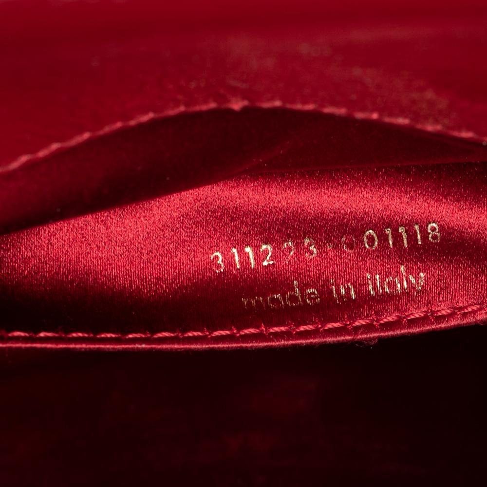 Yves Saint Laurent Red Patent Leather Belle De Jour Flap Clutch 6