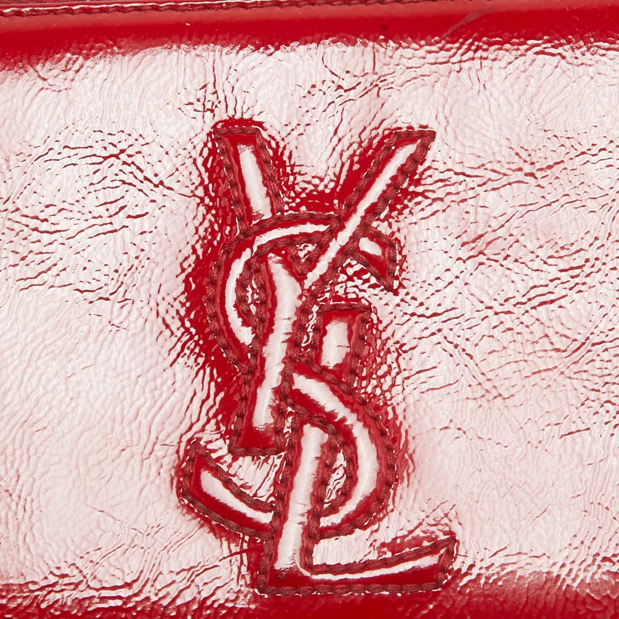 Yves Saint Laurent Red Patent Leather Belle De Jour Wallet 1
