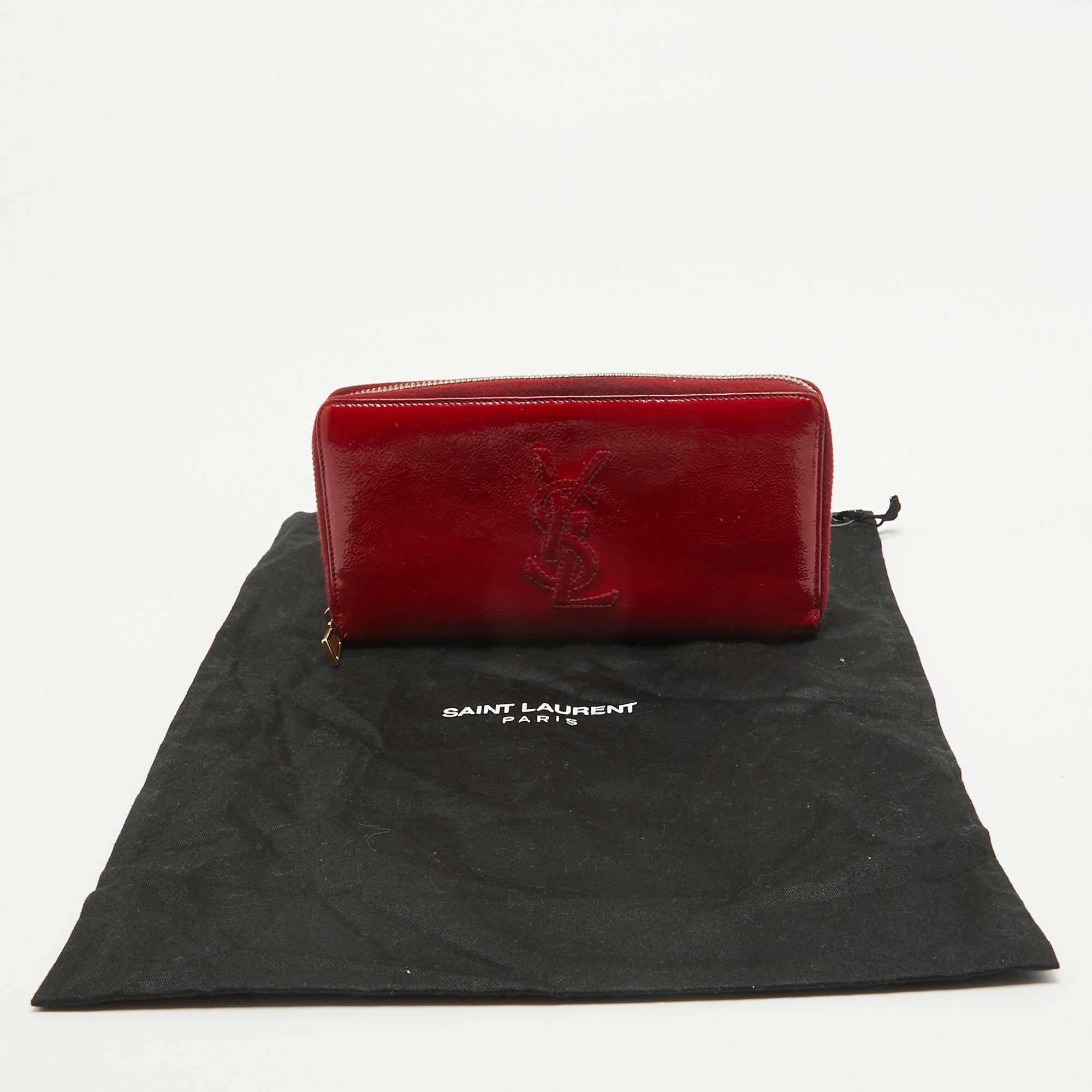 Yves Saint Laurent Red Patent Leather Belle De Jour Wallet 2