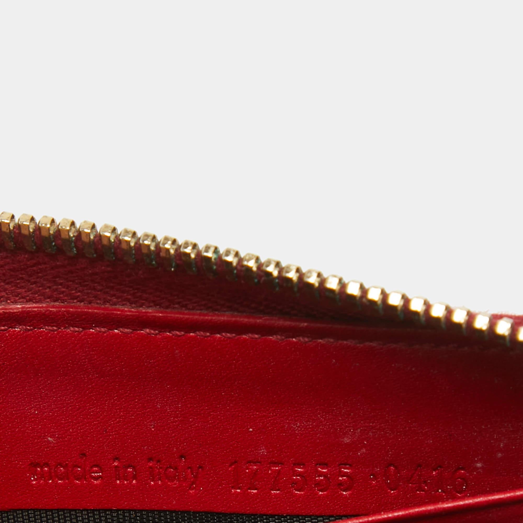 Yves Saint Laurent Red Patent Leather Belle De Jour Wallet 4