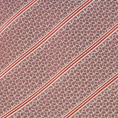 Yves Saint Laurent Red Striped Pattern Silk Tie
