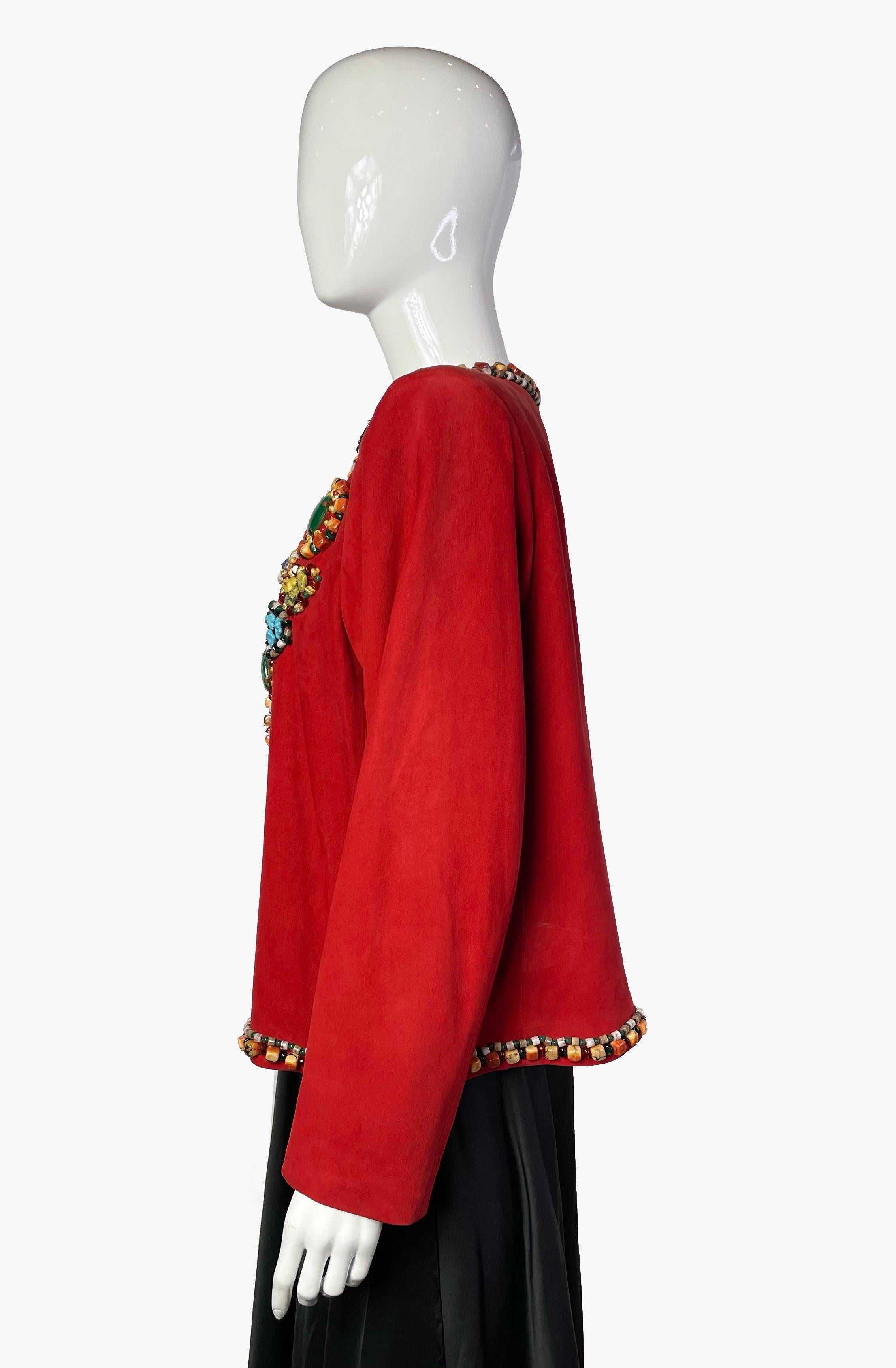 Yves Saint Laurent Red Vintage Jacket  2