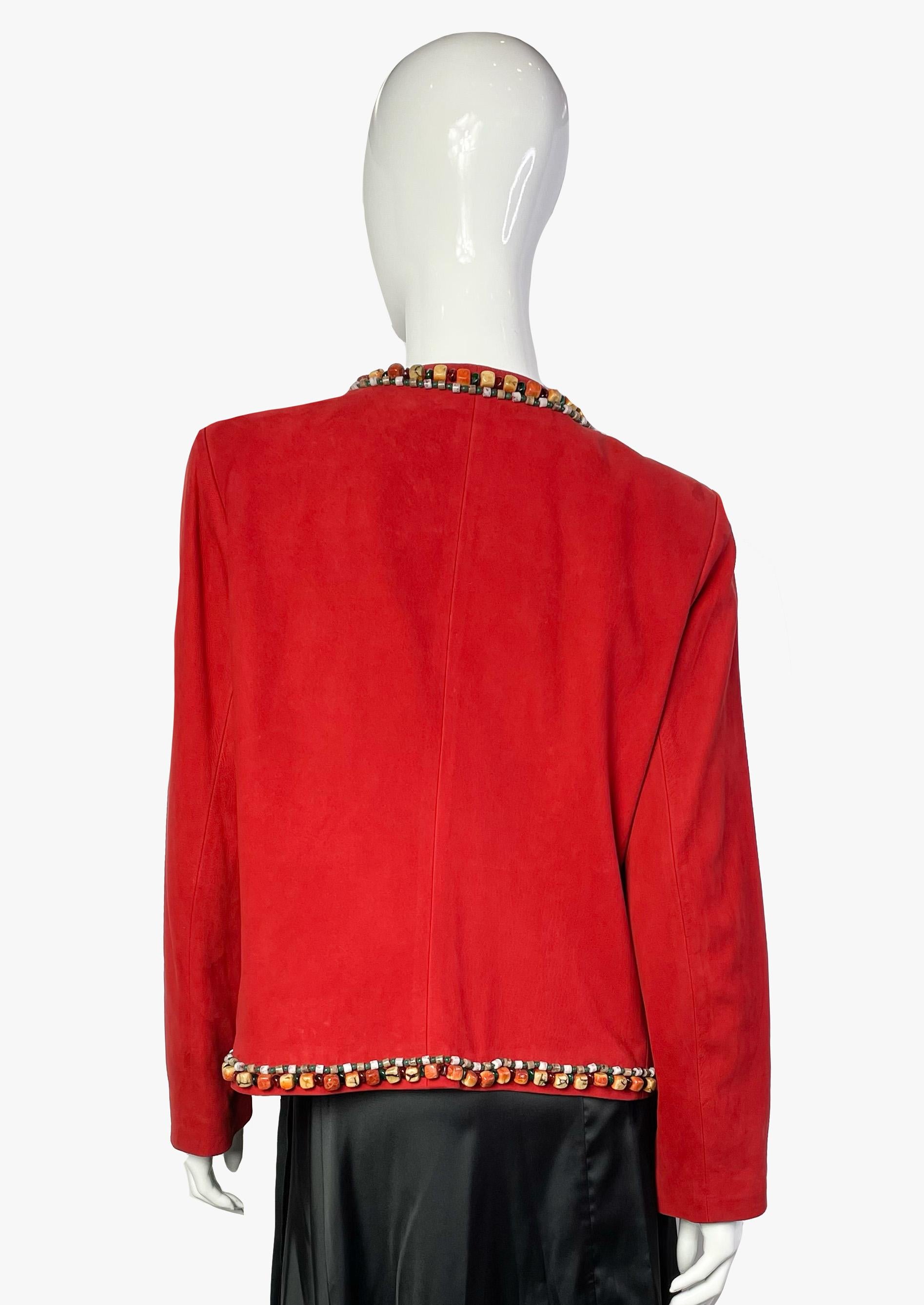 Yves Saint Laurent Red Vintage Jacket  3