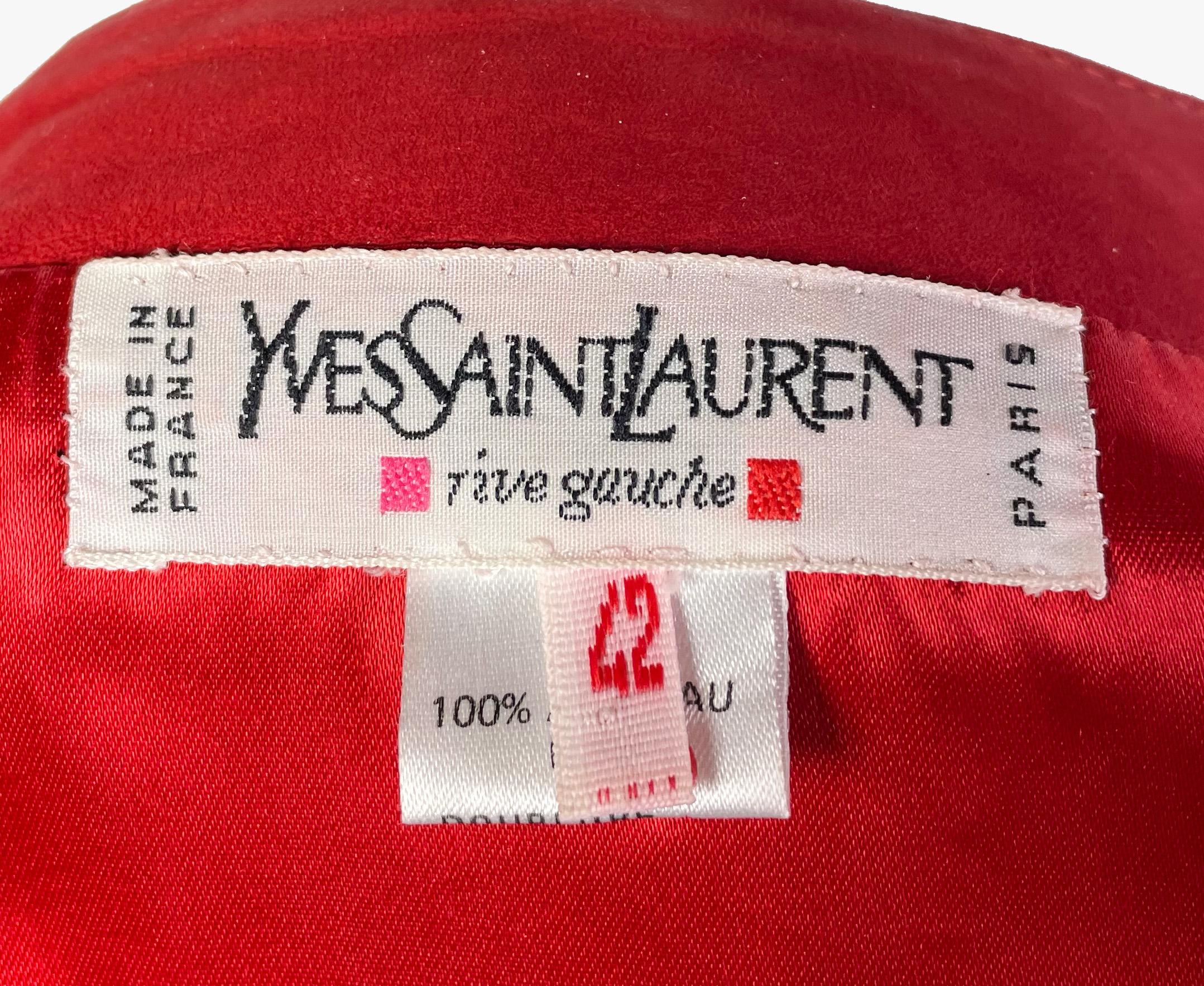 Yves Saint Laurent Red Vintage Jacket  4