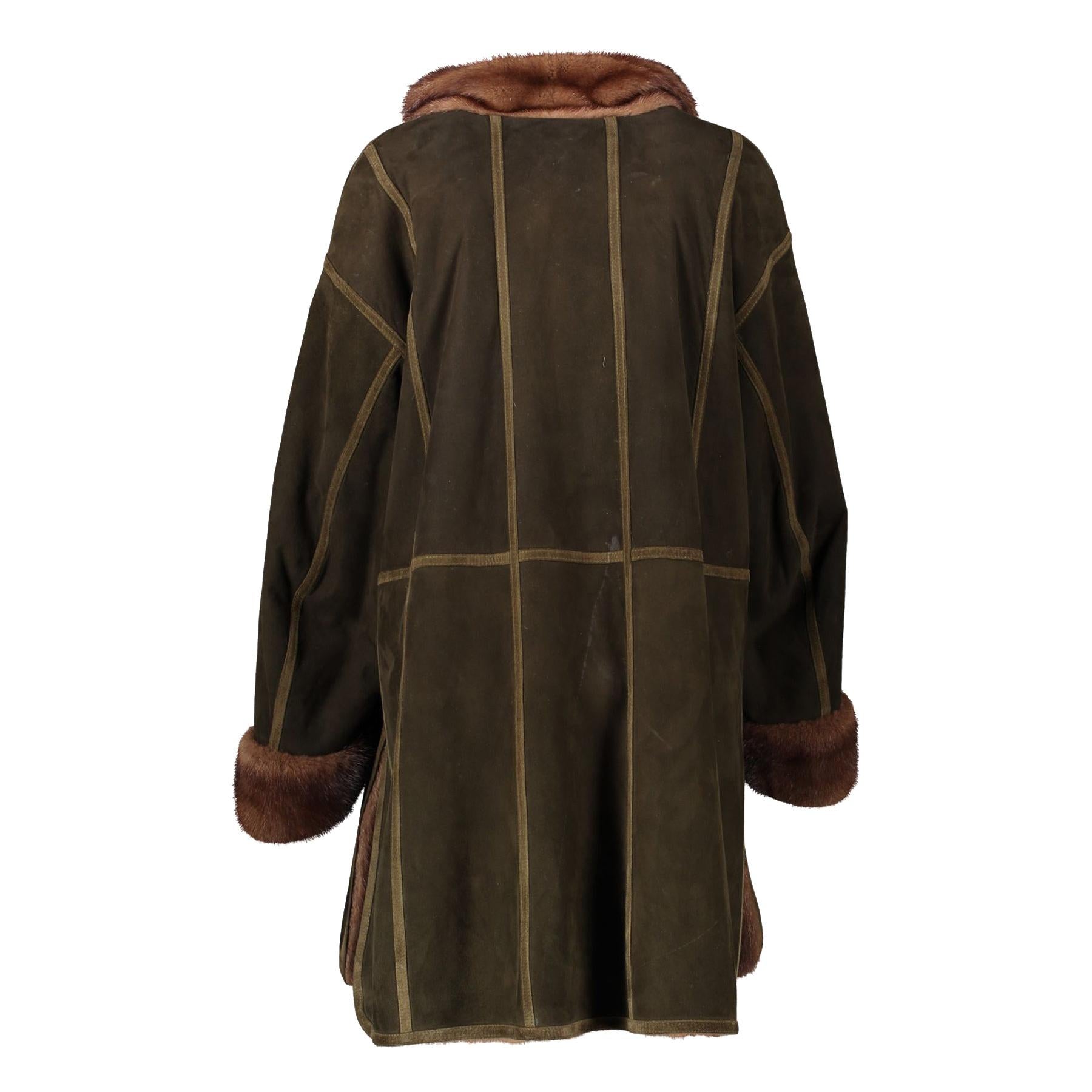 Yves Saint Laurent Reversible Shearling Fur Coat