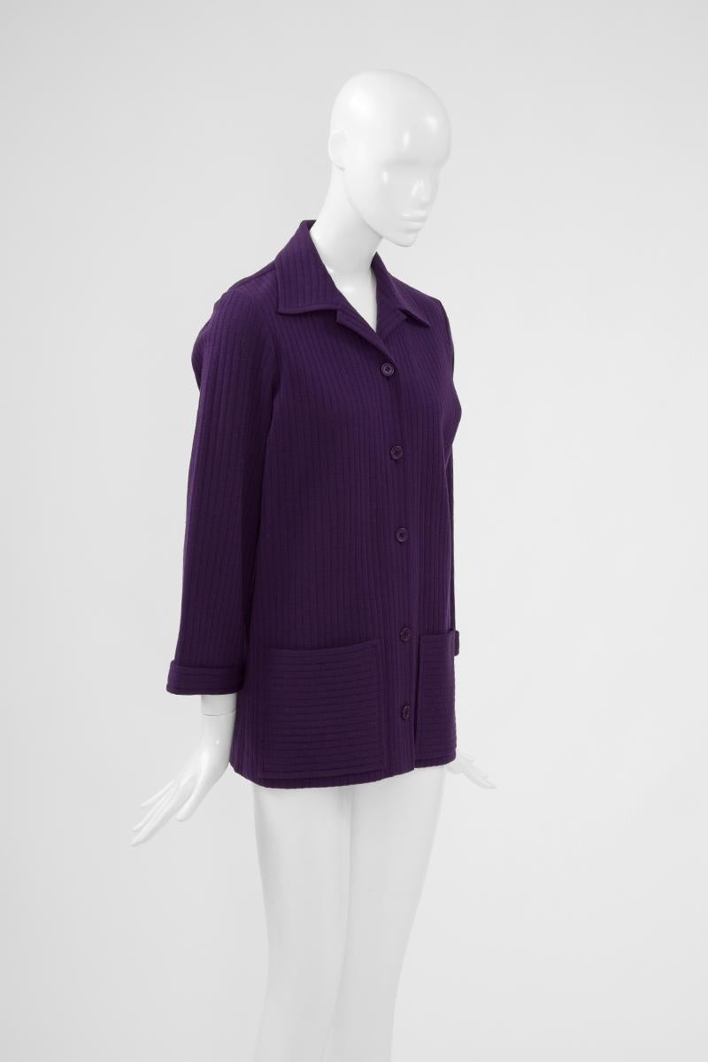 Yves Saint Laurent Ribbed Blazer Jacket, Fall-Winter 1973 In Good Condition For Sale In Geneva, CH