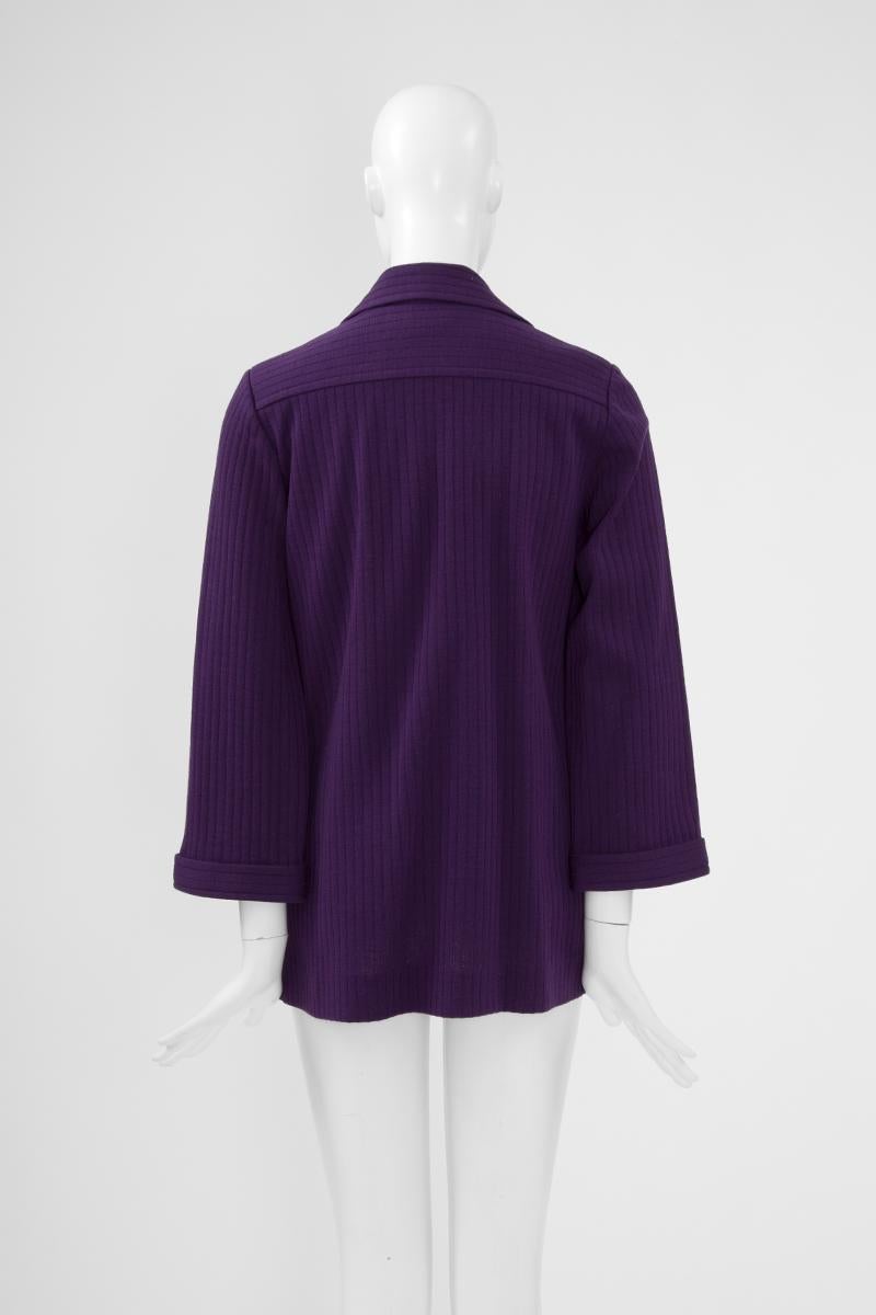 Yves Saint Laurent Ribbed Blazer Jacket, Fall-Winter 1973 For Sale 1