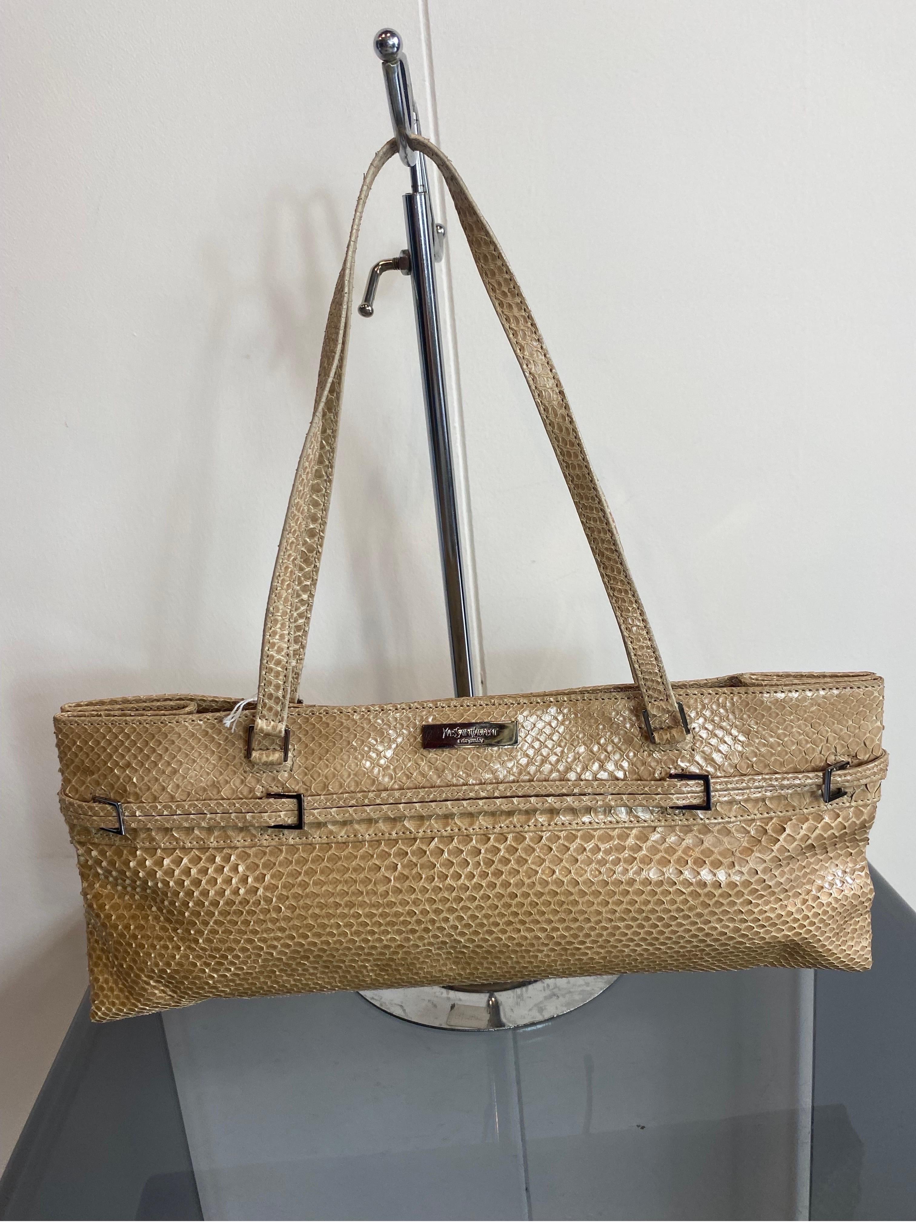 Yves Saint Laurent Rice Gauche lizard Shoulder bag In Excellent Condition For Sale In Carnate, IT