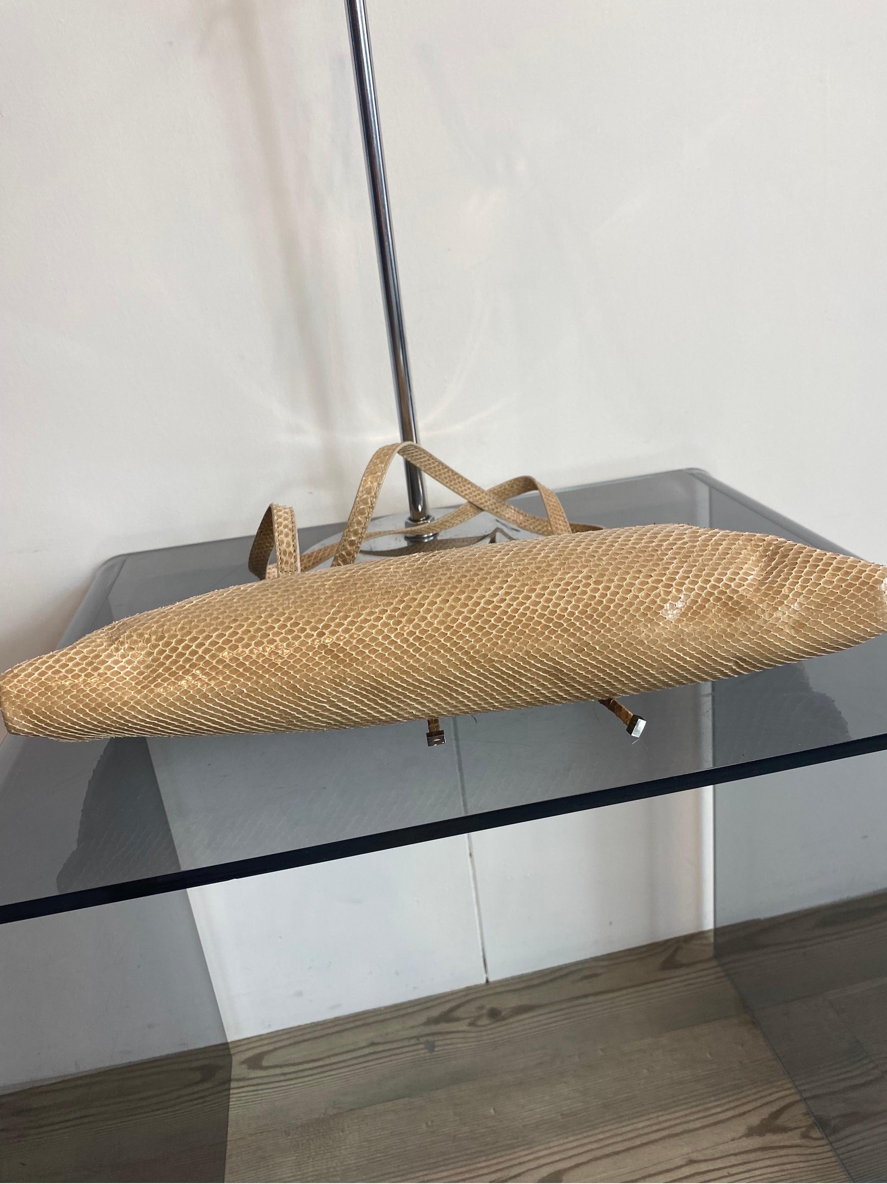 Yves Saint Laurent Rice Gauche lizard Shoulder bag For Sale 1