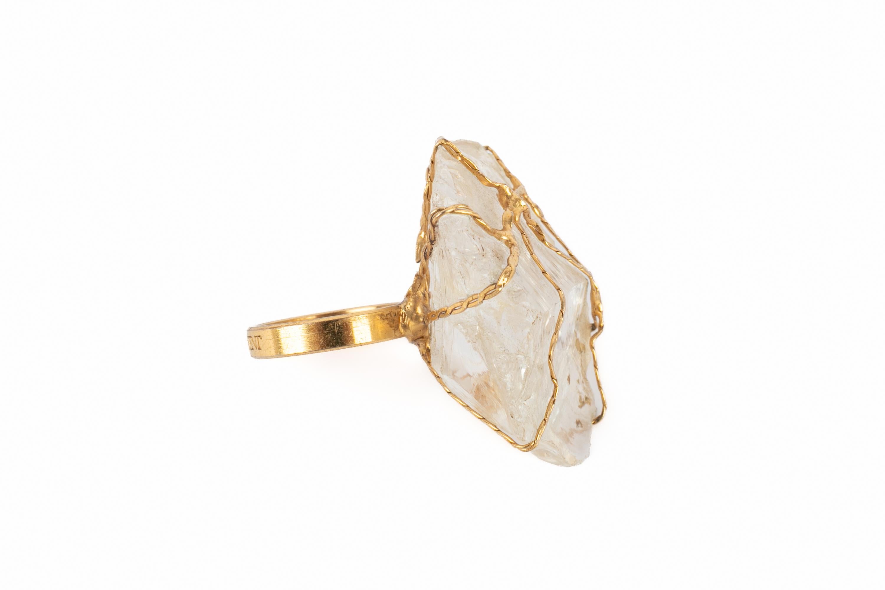 Yves Saint Laurent ring with rock crystal Haute Couture For Sale 1