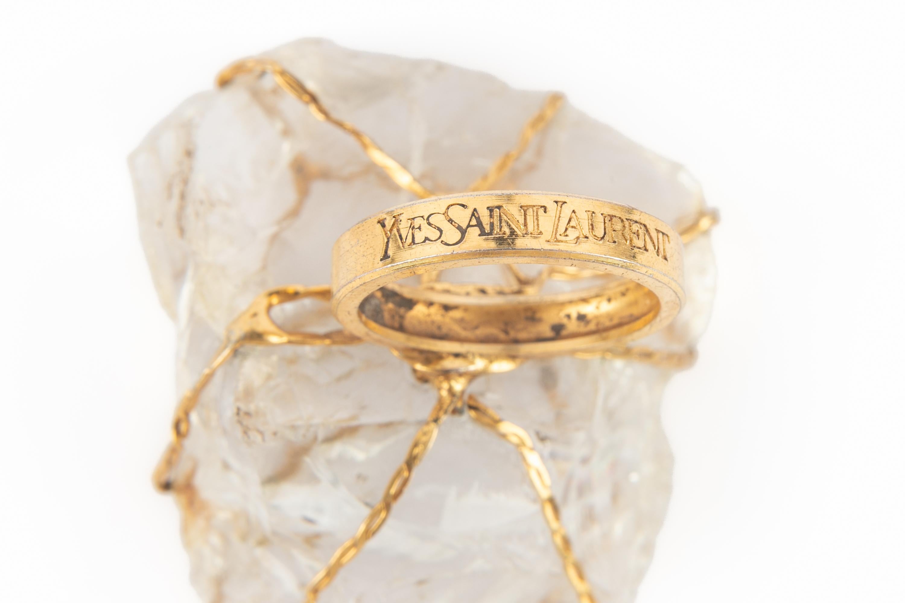 Yves Saint Laurent ring with rock crystal Haute Couture For Sale 3