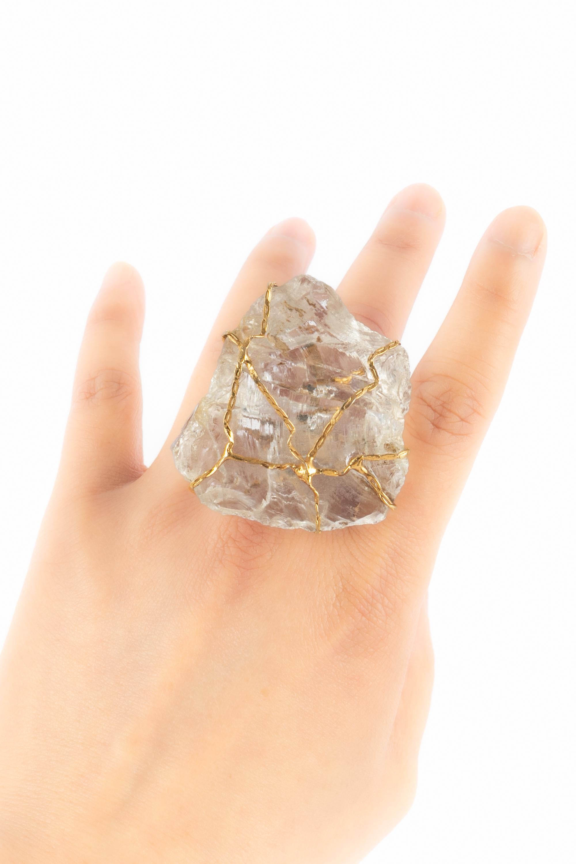 Yves Saint Laurent ring with rock crystal Haute Couture For Sale 4