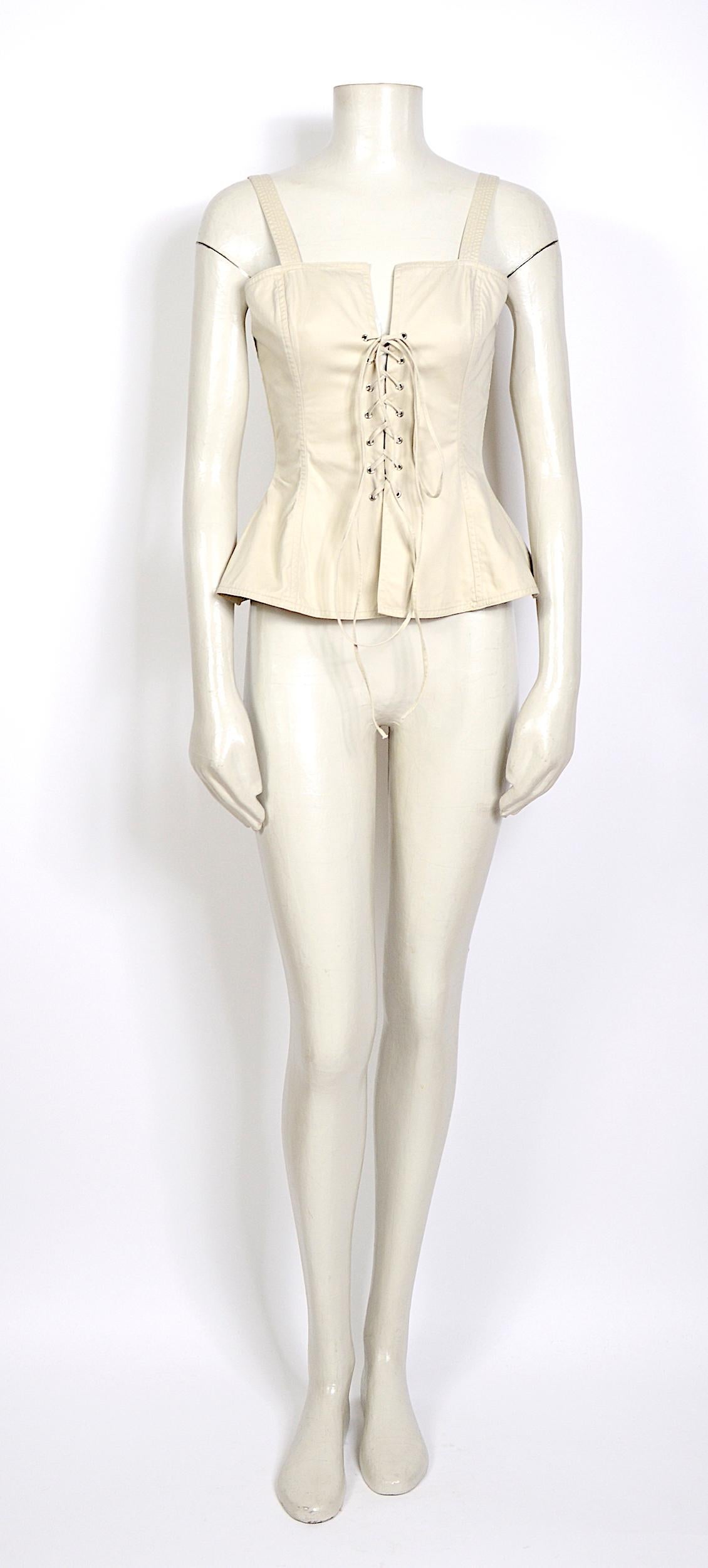 Top de encaje de algodón Yves Saint Laurent 