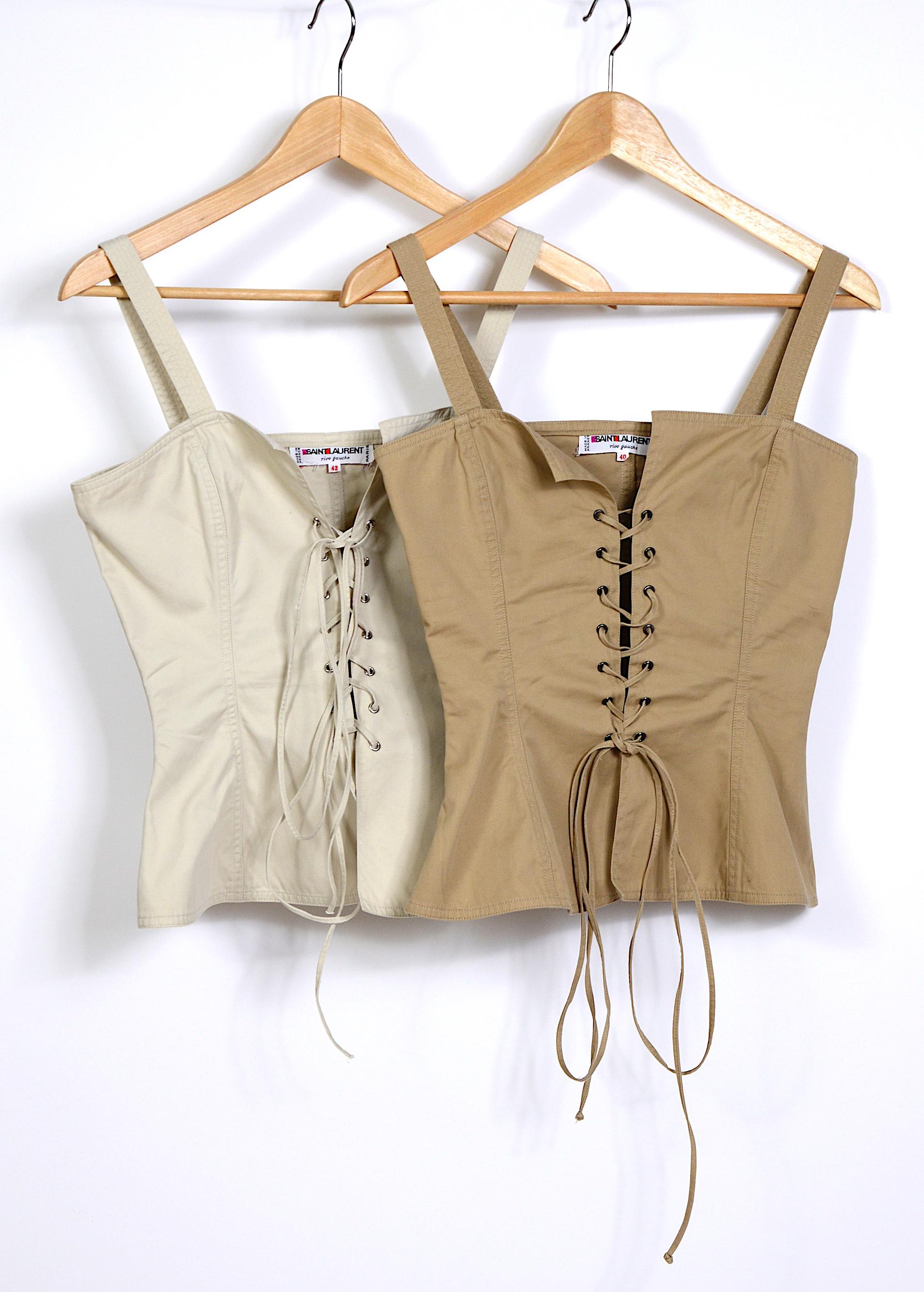 Top de encaje de algodón Yves Saint Laurent 