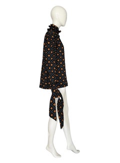 Yves Saint Laurent Rive Gauche 1970s Russian Gypsy Style Wool Tunic and Scarf