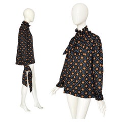 Yves Saint Laurent Rive Gauche 1970s Russian Gypsy Style Wool Tunic and Scarf