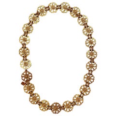 Yves Saint Laurent, Rive Gauche, 1980s Gold Belt / Necklace
