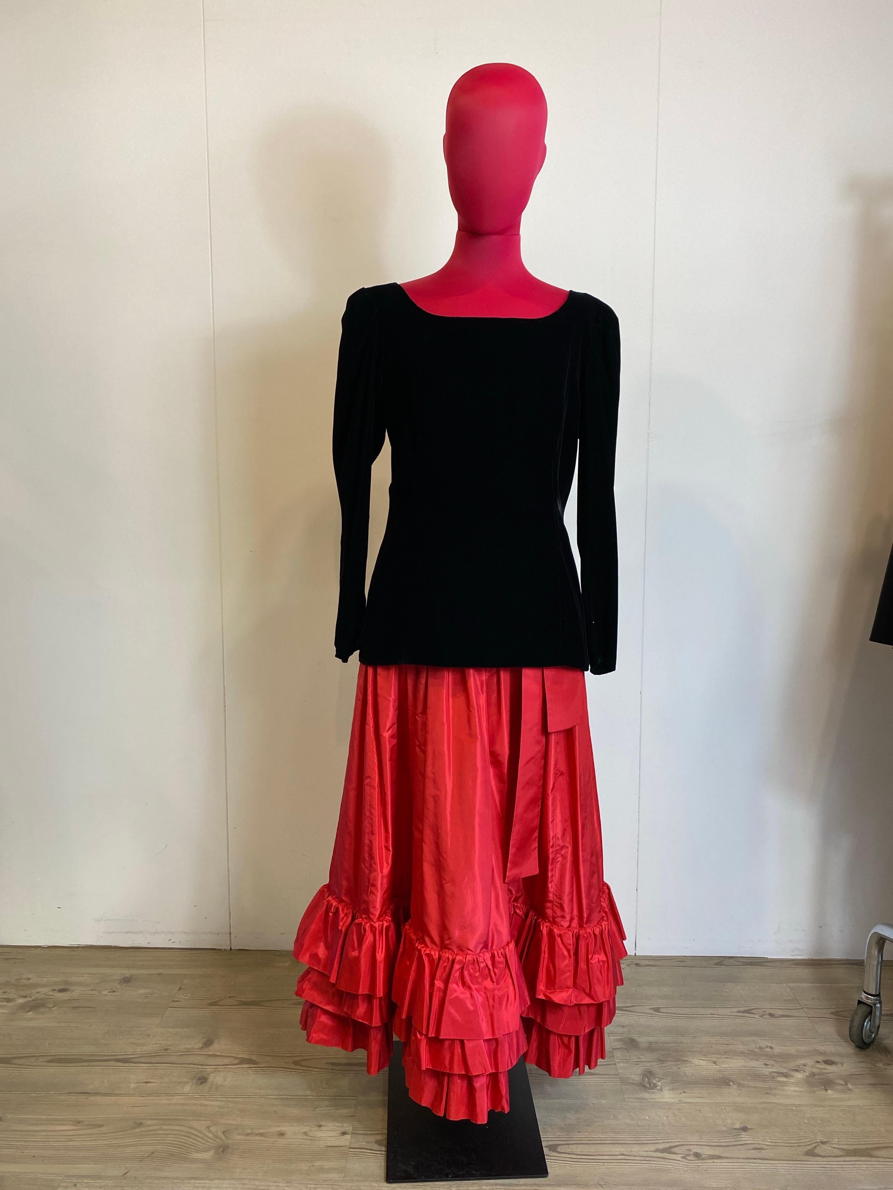 Yves Saint Laurent Rive Gauche 1981 Set Top e Gonna in vendita 7