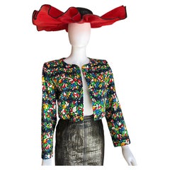Yves Saint Laurent Rive Gauche — Giacca corta d'archivio del 1990