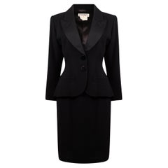 YVES SAINT LAURENT Rive Gauche 1990s Le Smoking Skirt Suit