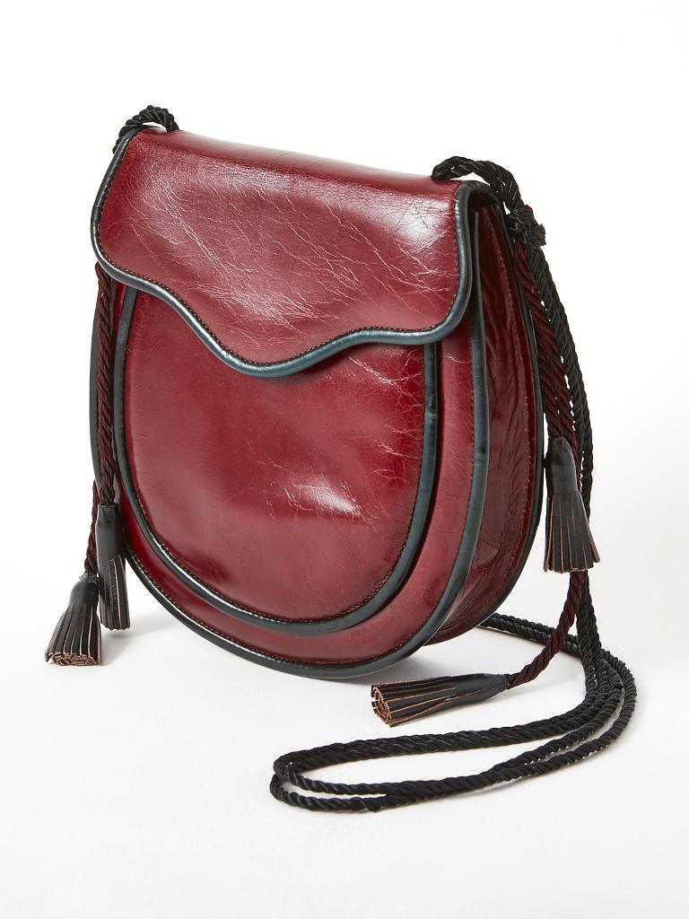 Brown Yves Saint Laurent Rive Gauche 70's Leather Shoulder Bag
