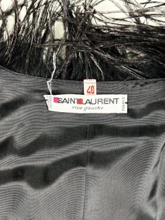 Yves Saint Laurent Rive Gauche, a black feather jacket, France circa 1980–1985