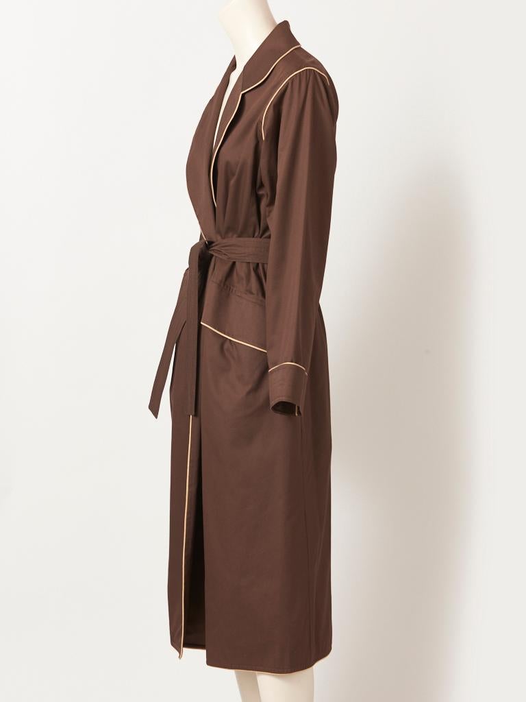 Yves Saint Laurent Rive Gauche Belted Coat 1970's In Good Condition For Sale In New York, NY