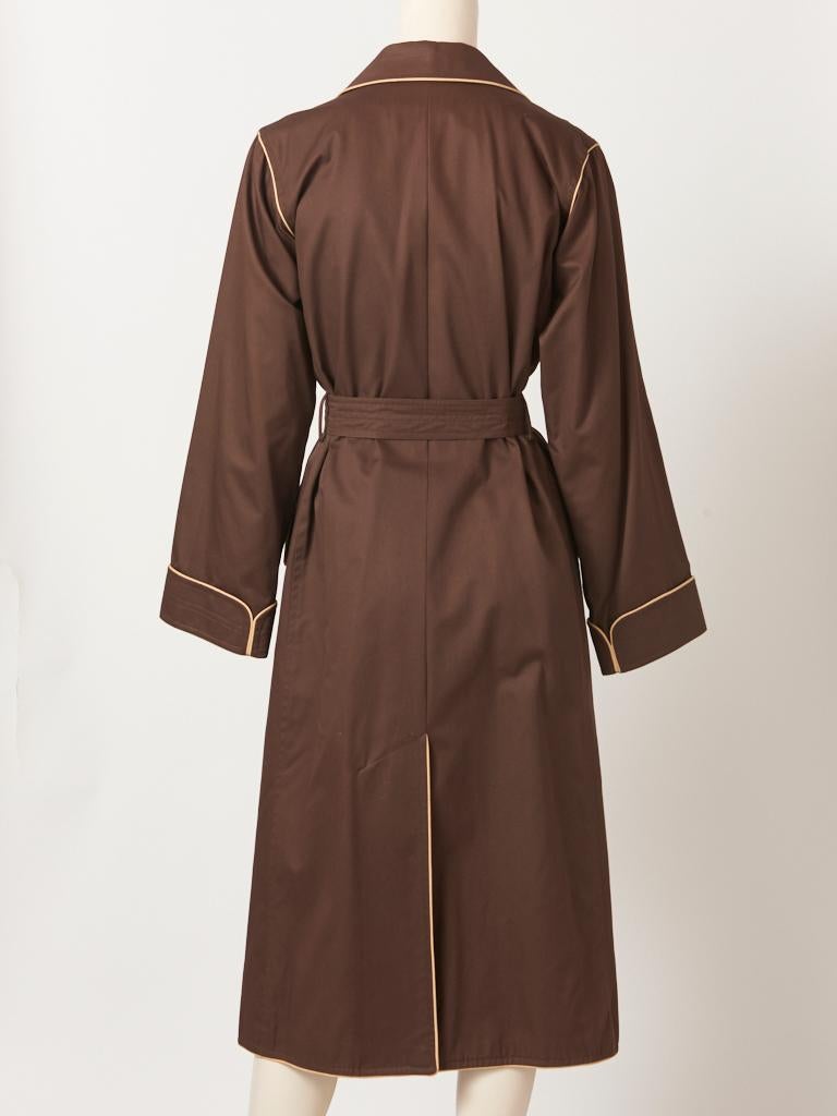 Women's Yves Saint Laurent Rive Gauche Belted Coat 1970's For Sale