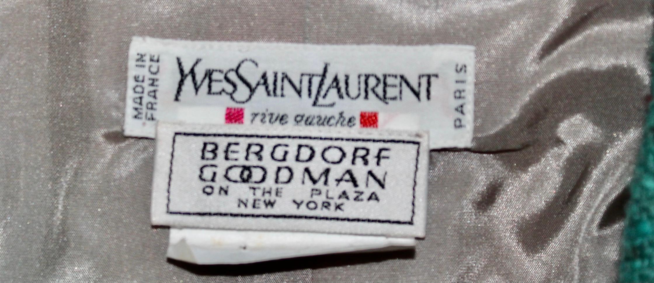 Costume étiqueté Yves Saint Laurent Rive Gauche Bergdorf en vente 8