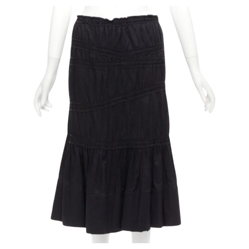 YVES SAINT LAURENT Rive Gauche jupe à bretelles asymétriques noires FR38 M