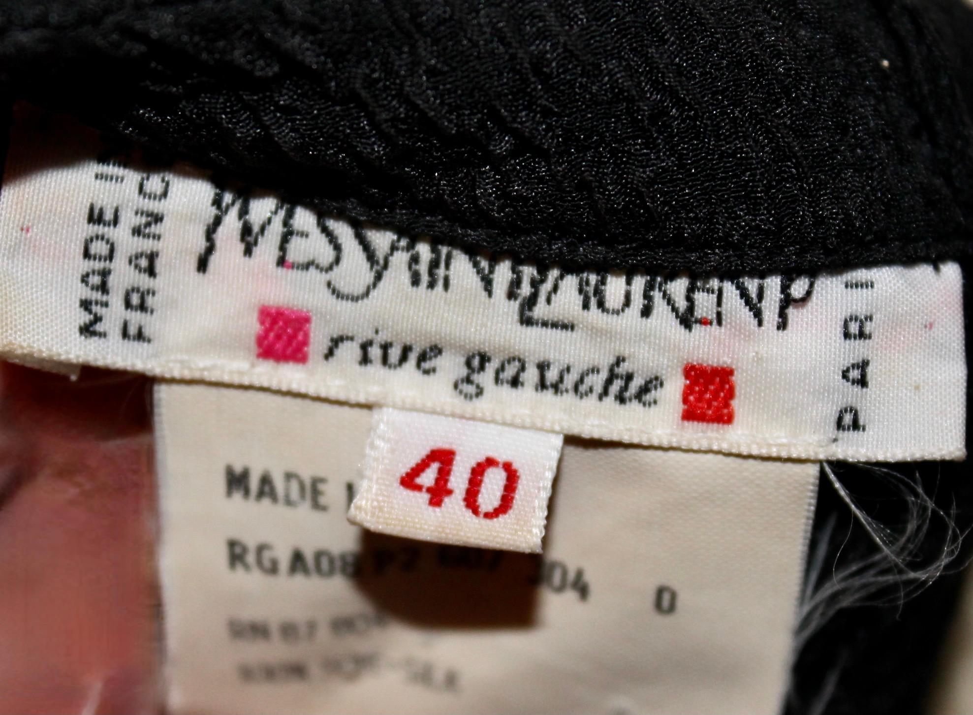 Yves Saint Laurent Rive Gauche - Robe de cocktail noire en vente 5