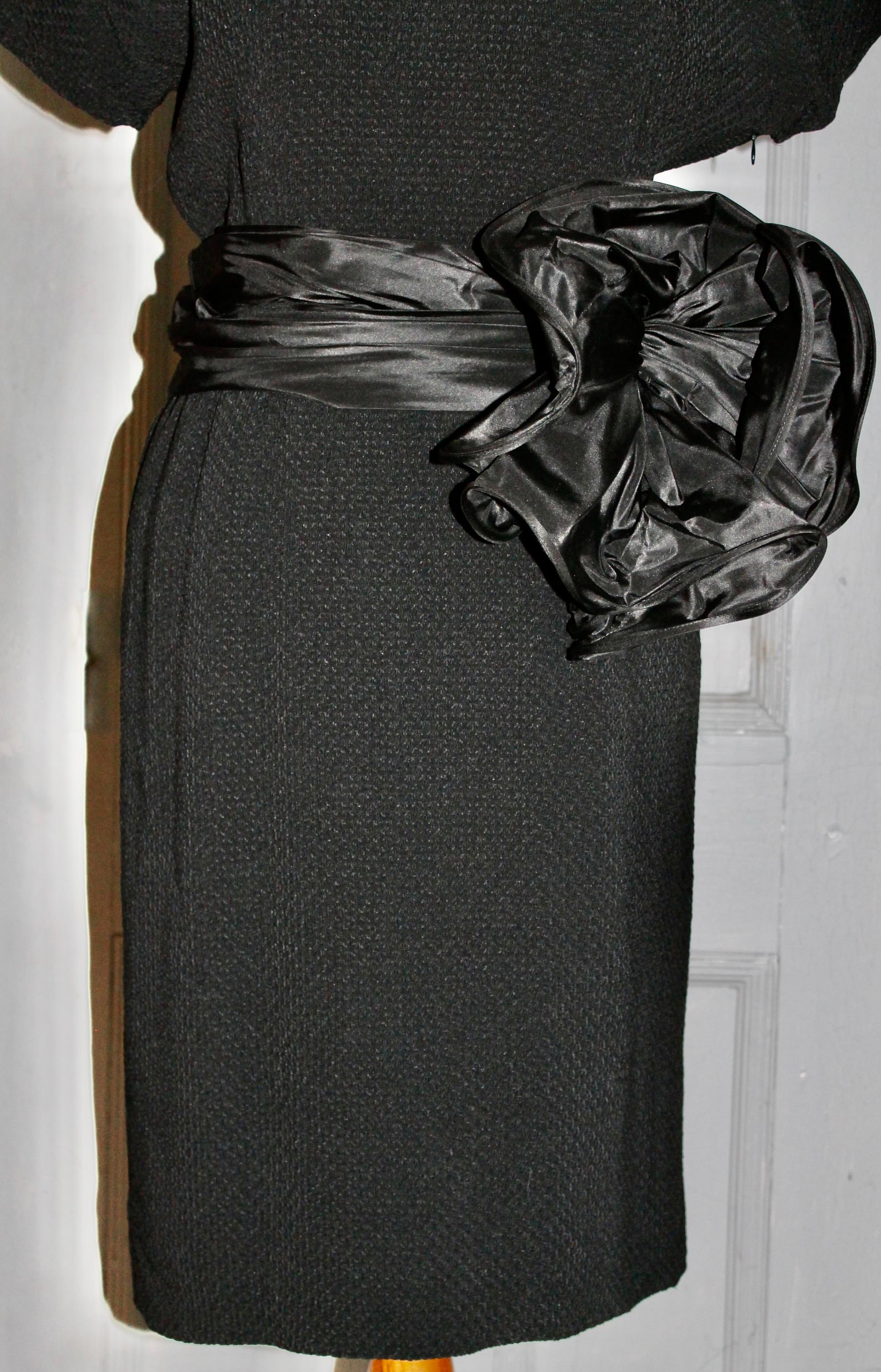 Women's Yves Saint Laurent Rive Gauche Black Cocktail Dress For Sale