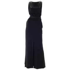 Yves Saint Laurent Rive Gauche - Robe noire avec dos ouvert, 1990.