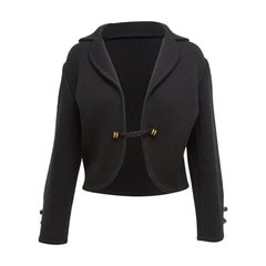 Yves Saint Laurent Rive Gauche Black Knit Jacket