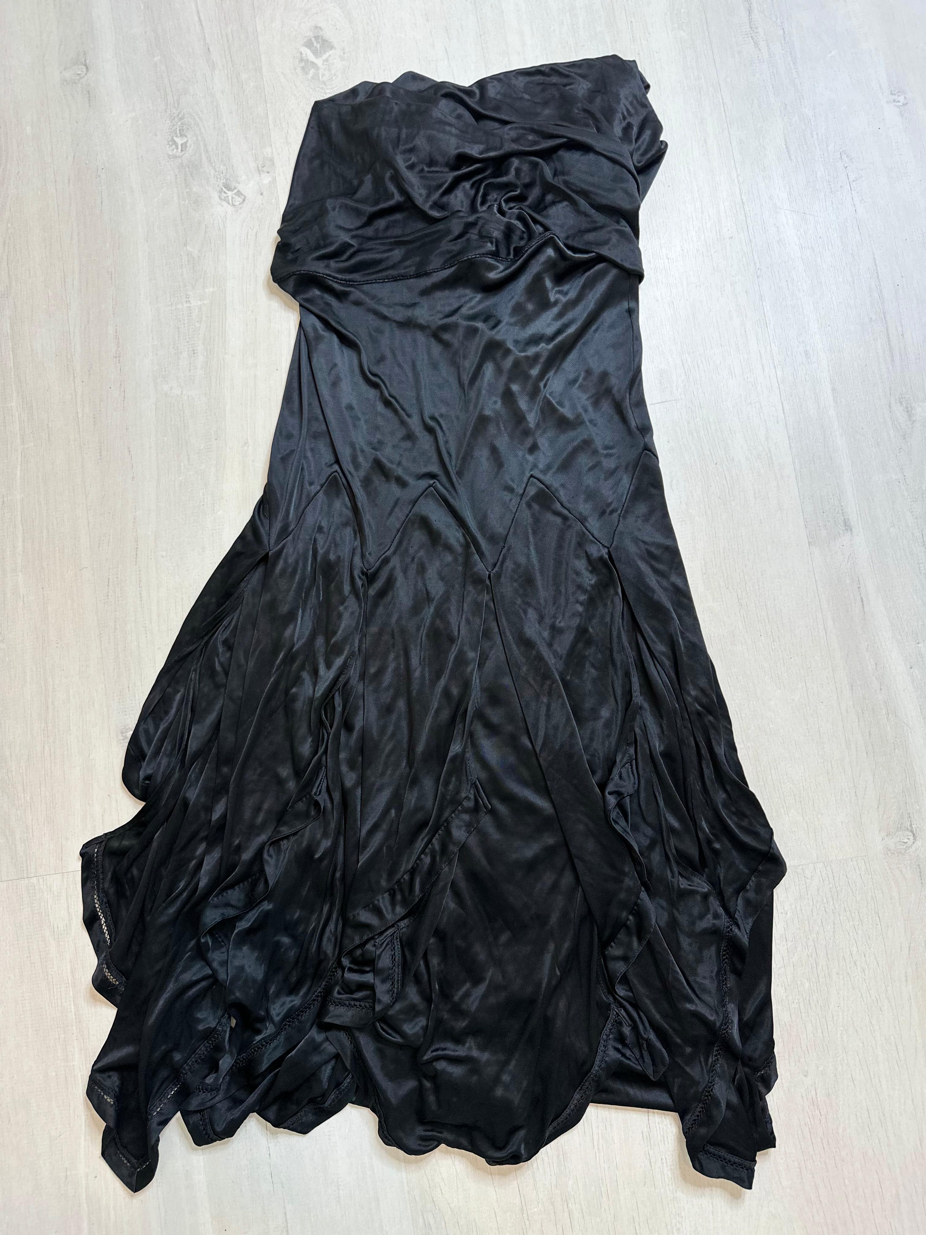 Women's Yves Saint Laurent Rive Gauche black midi skirt  For Sale
