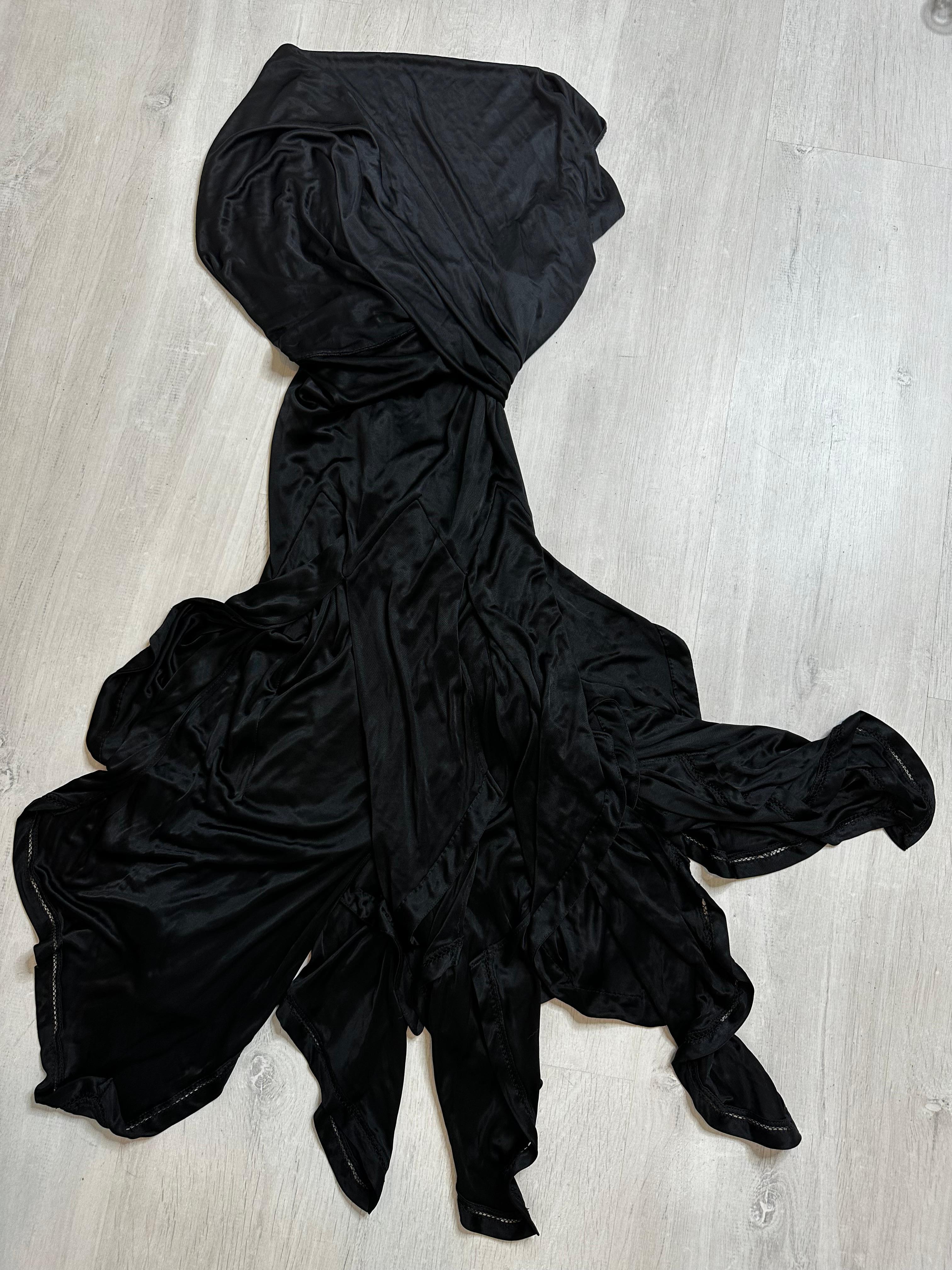 Yves Saint Laurent Rive Gauche jupe midi noire  en vente 2
