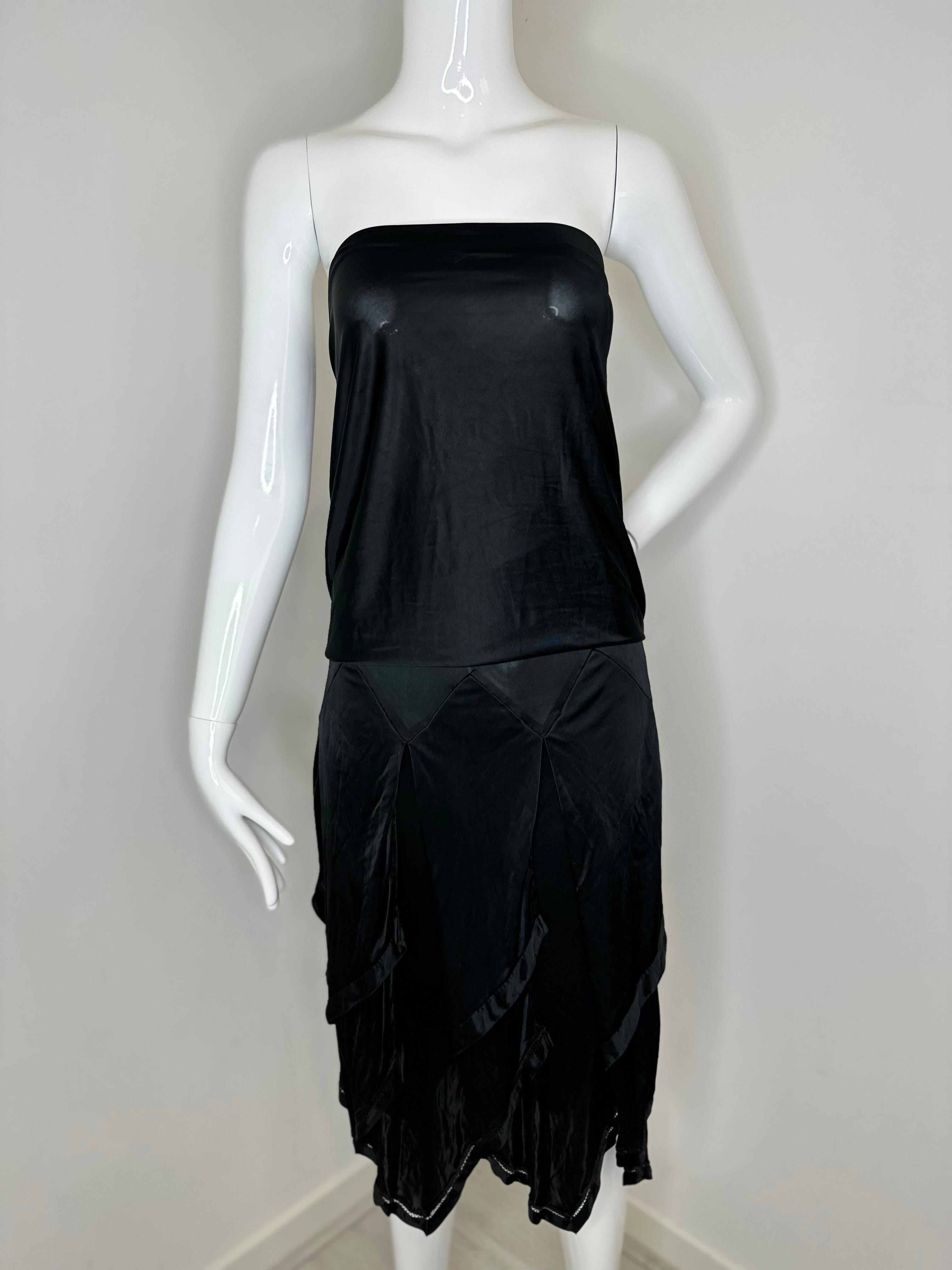 Yves Saint Laurent Rive Gauche black midi skirt  For Sale 4