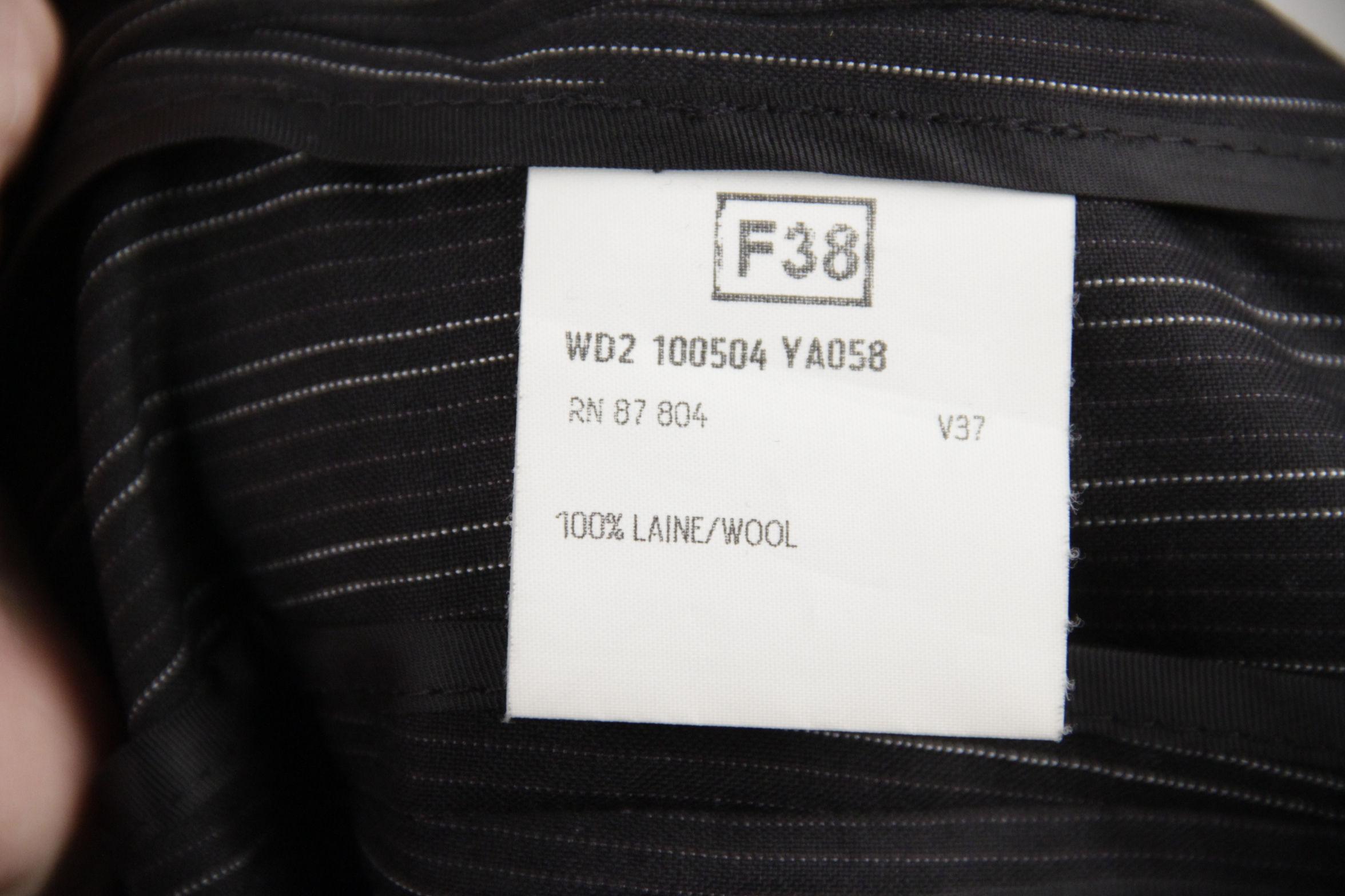 Yves Saint Laurent Rive Gauche Black Pinstriped Blazer Jacket Size 38 3