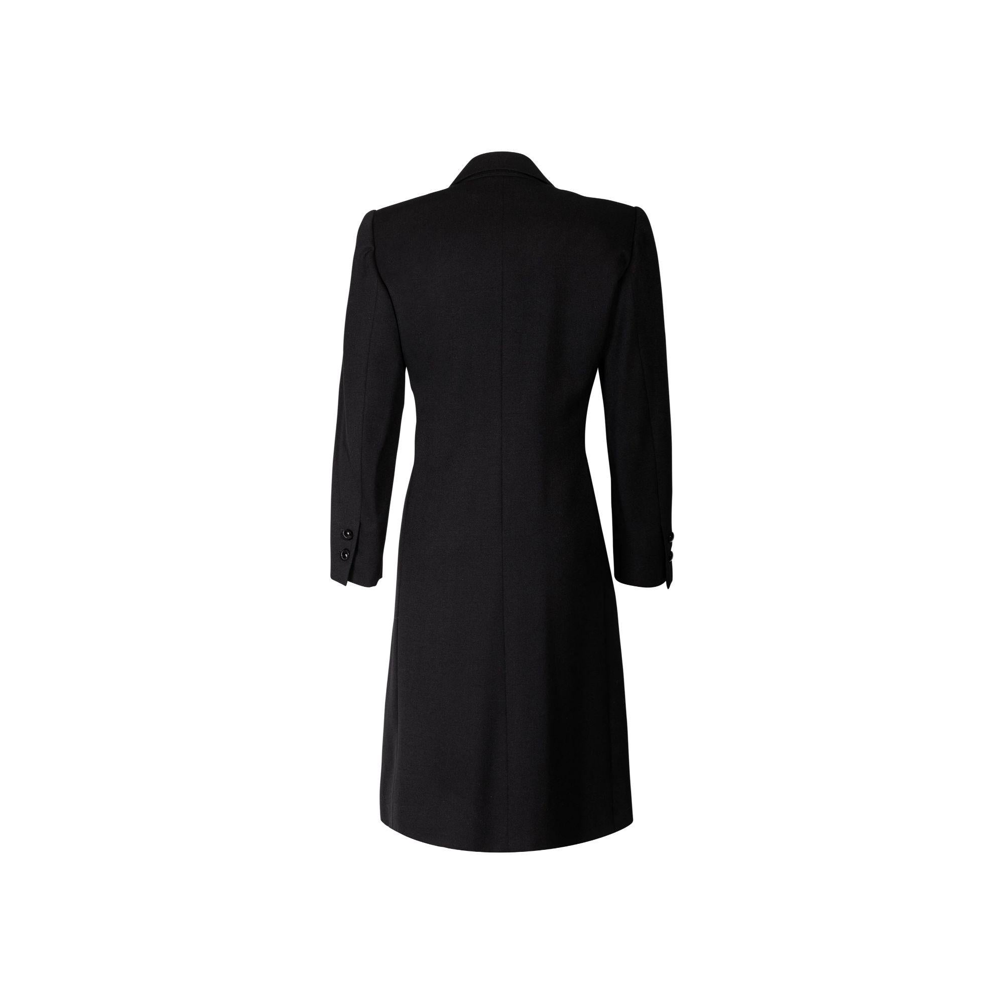 Women's Yves Saint Laurent Rive Gauche Black Tuxedo Dress, 1983