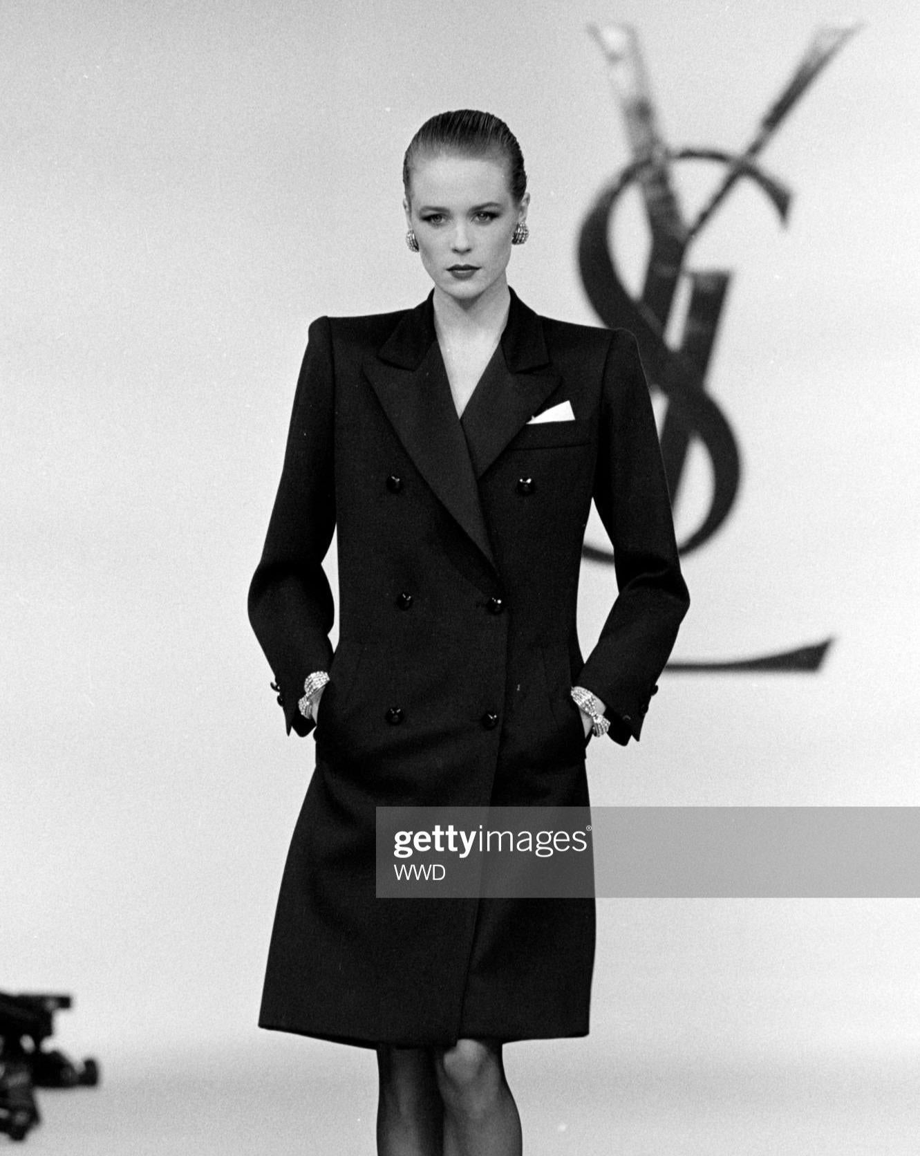 Yves Saint Laurent Rive Gauche Black Tuxedo Dress, 1983 4