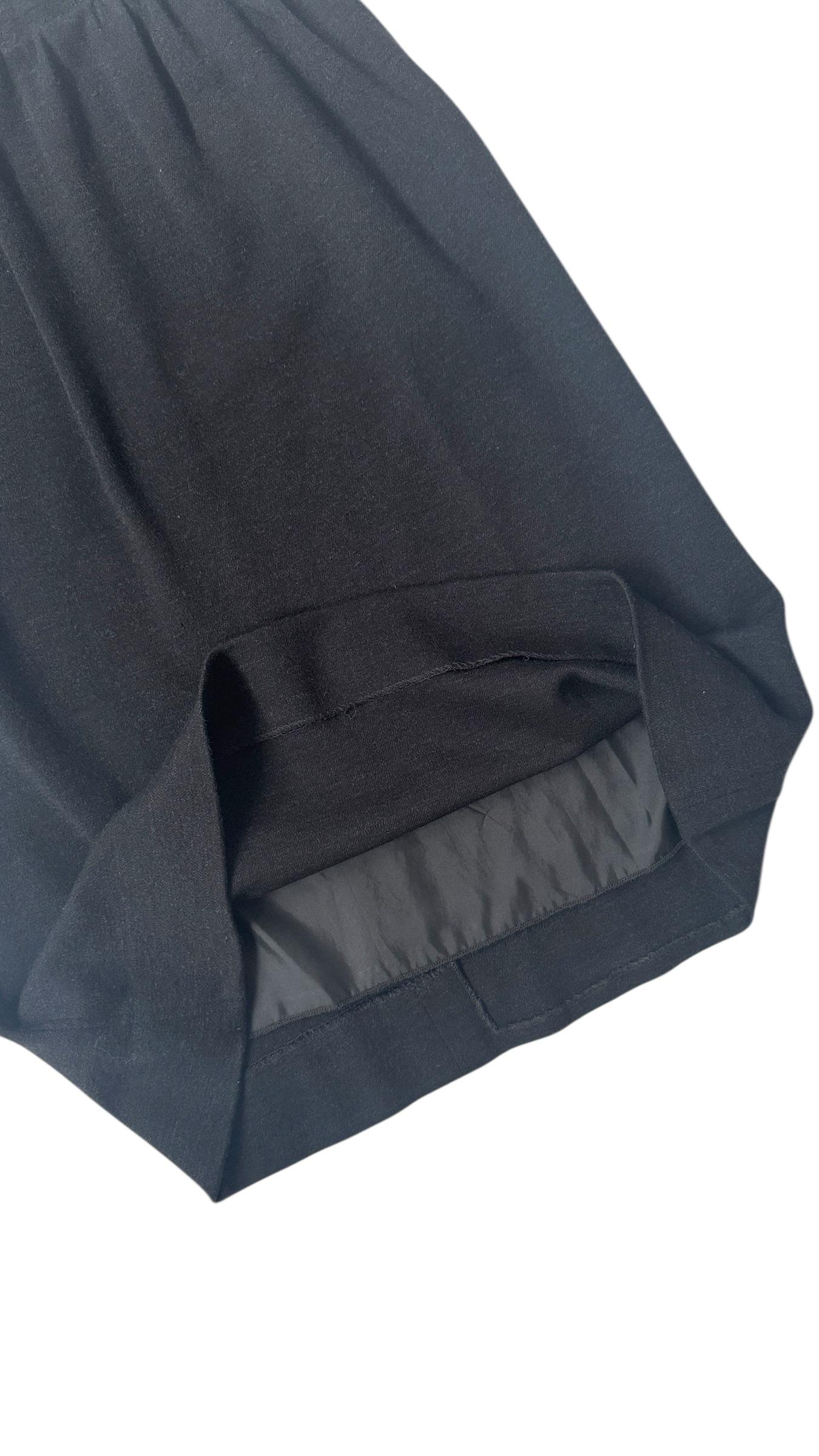 Yves Saint Laurent Rive Gauche Black Wool Pencil Skirt - We pay for import duty! For Sale 6