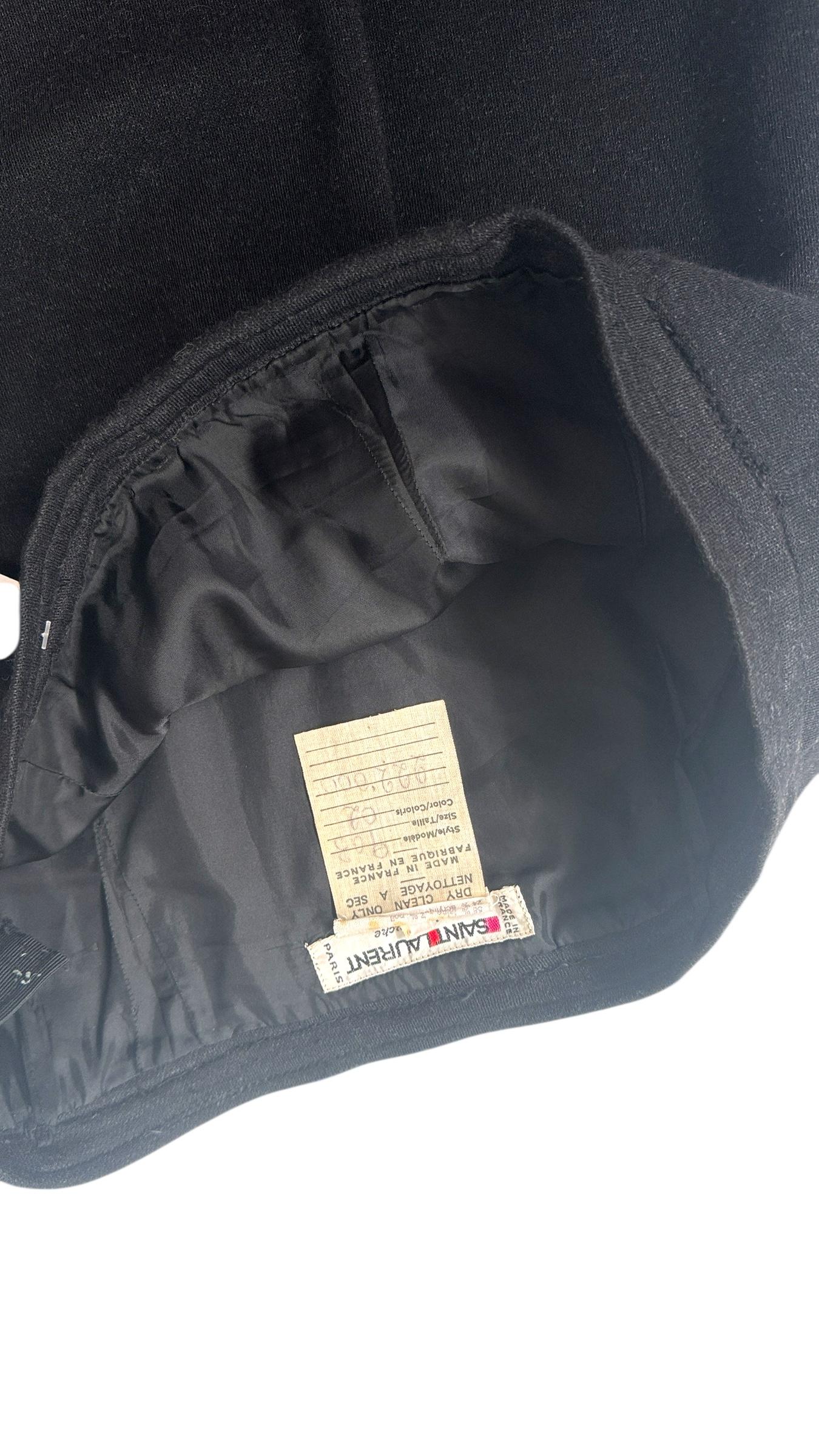Yves Saint Laurent Rive Gauche Black Wool Pencil Skirt - We pay for import duty! For Sale 7