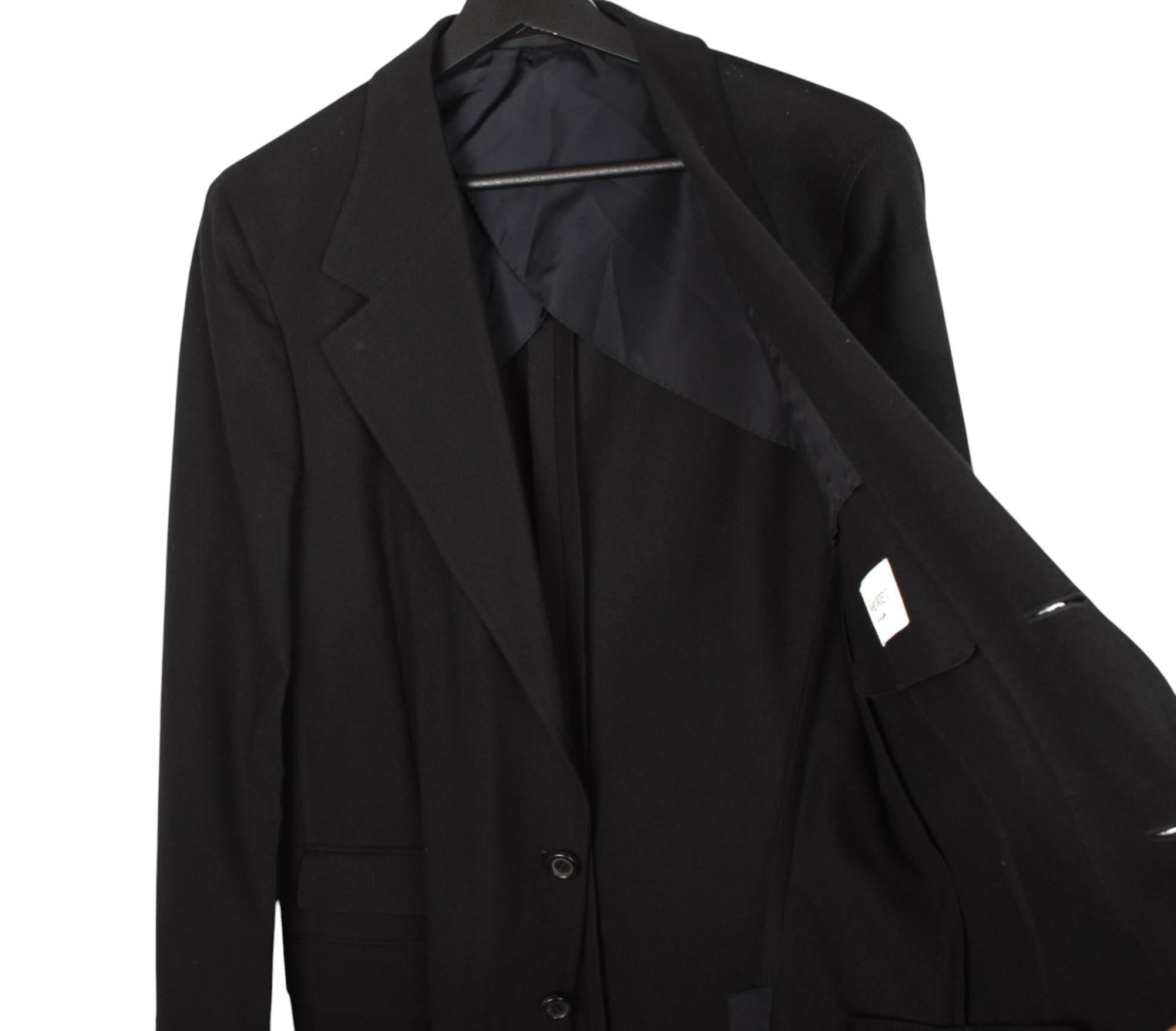 Yves Saint Laurent Rive Gauche Blazer Chaqueta Hombre Lana Cachemira Talla IT50R/Media Negro en venta