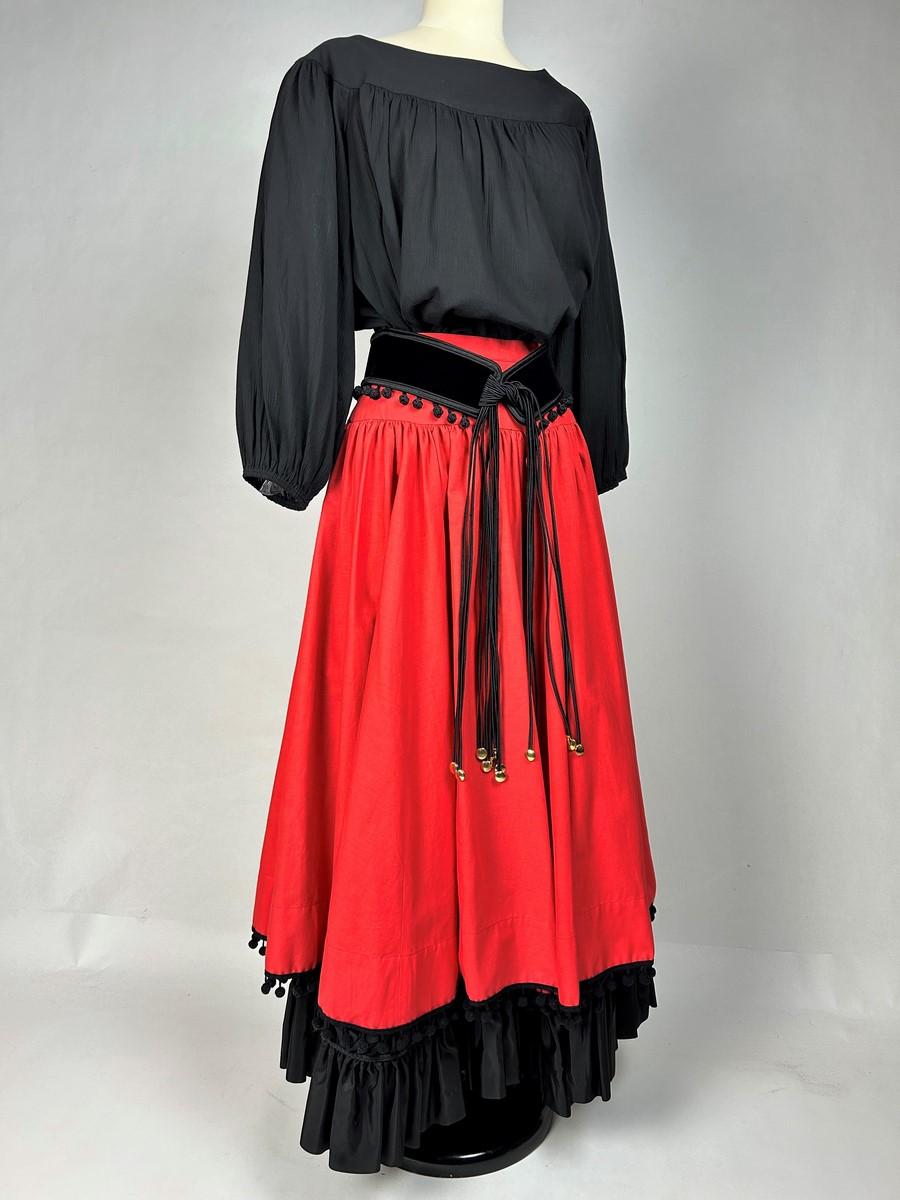 Yves Saint Laurent Rive Gauche, Blouse and skirt - Spring Summer 1977 collection For Sale 3